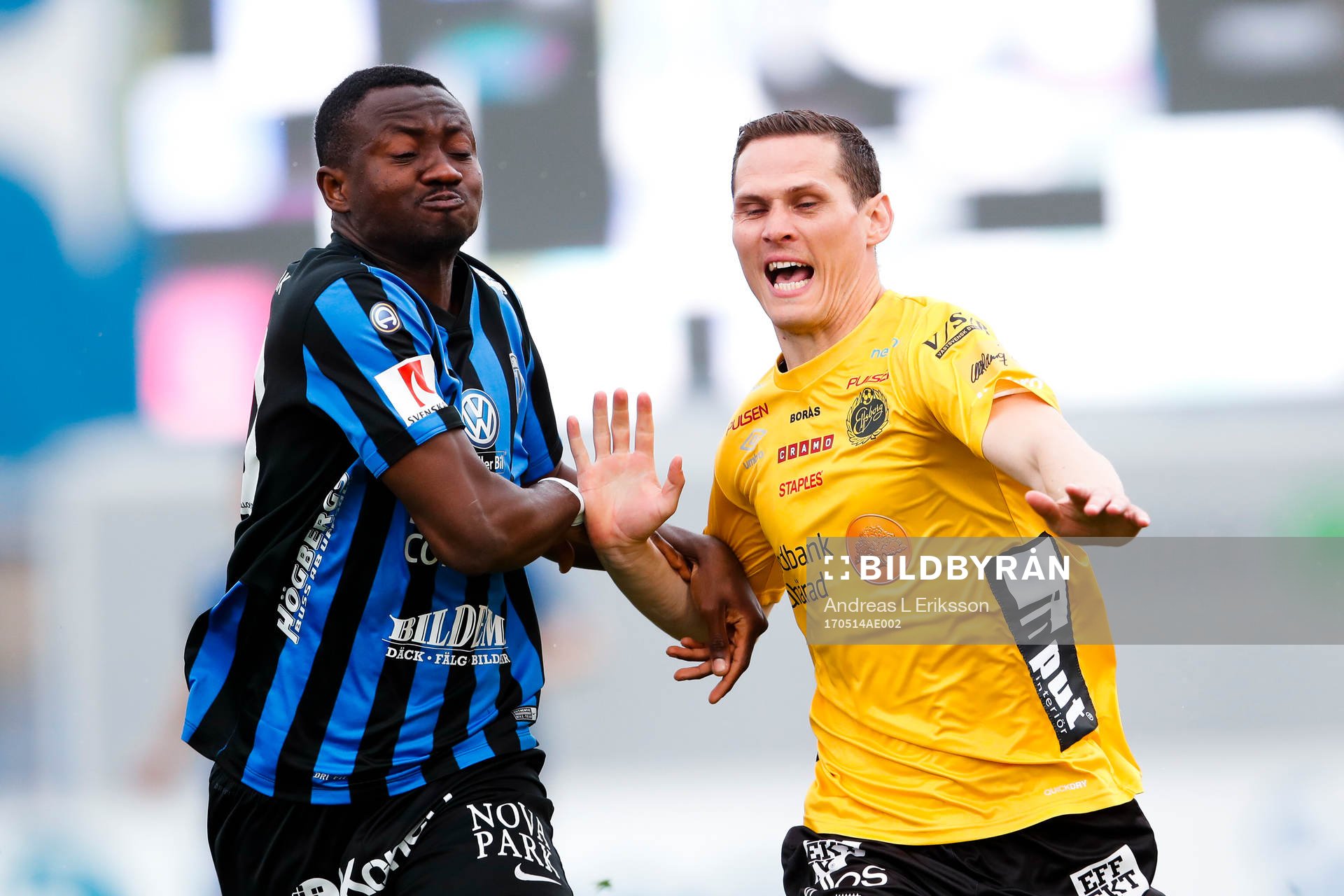 Sirius Moses Ogbu och Elfsborgs Jon Jönsson