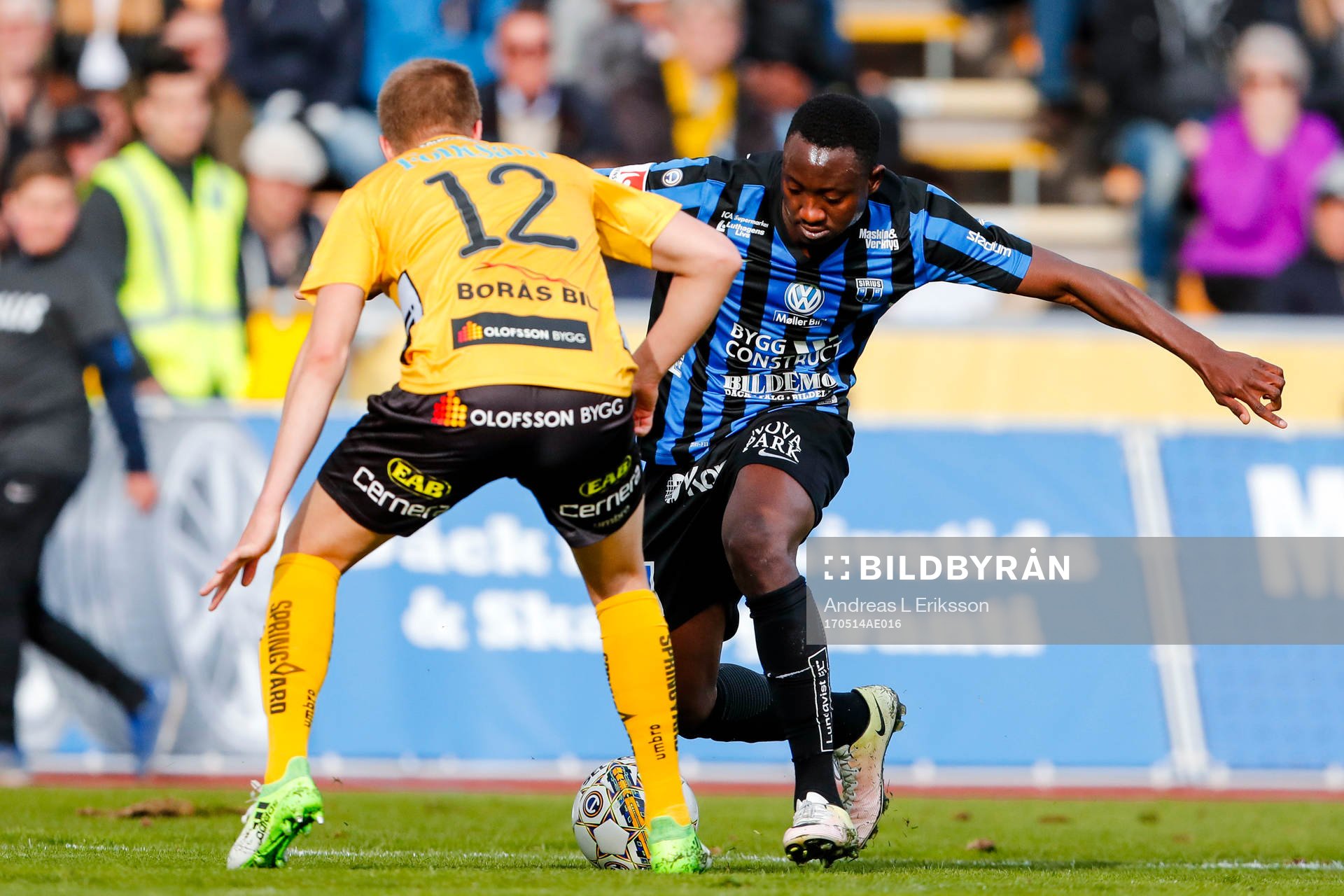 Elfsborgs Joakim Nilsson och Sirius Moses Ogbu