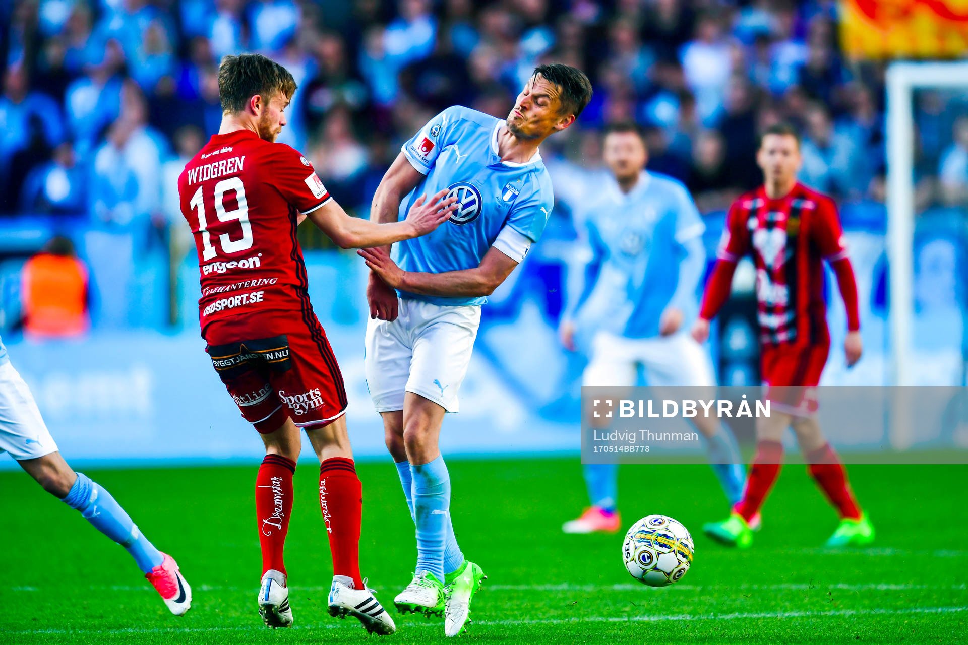 Malmö FFs Markus Rosenberg och Östersunds Dennis Widgren