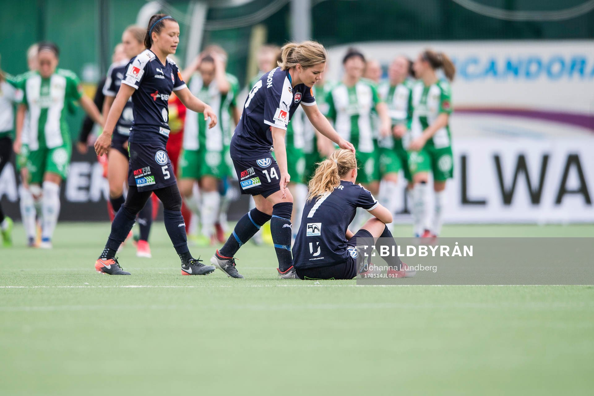 Rosengårds Alexandra Lowe Riley, Hanna Folkesson och Ebba