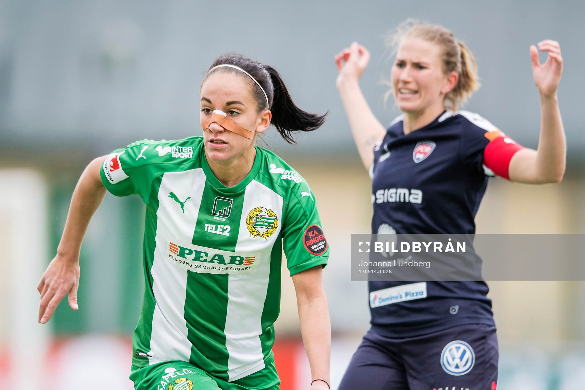 Hammarbys Anna Oskarsson och Rosengårds Emma Berglund