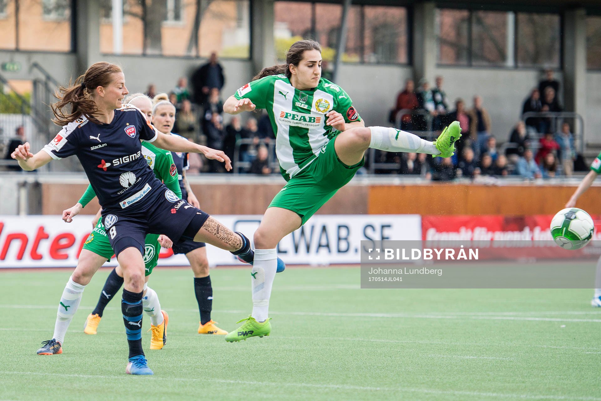 Rosengårds Lotta Schelin och Hammarbys Sejde Abrahamsson