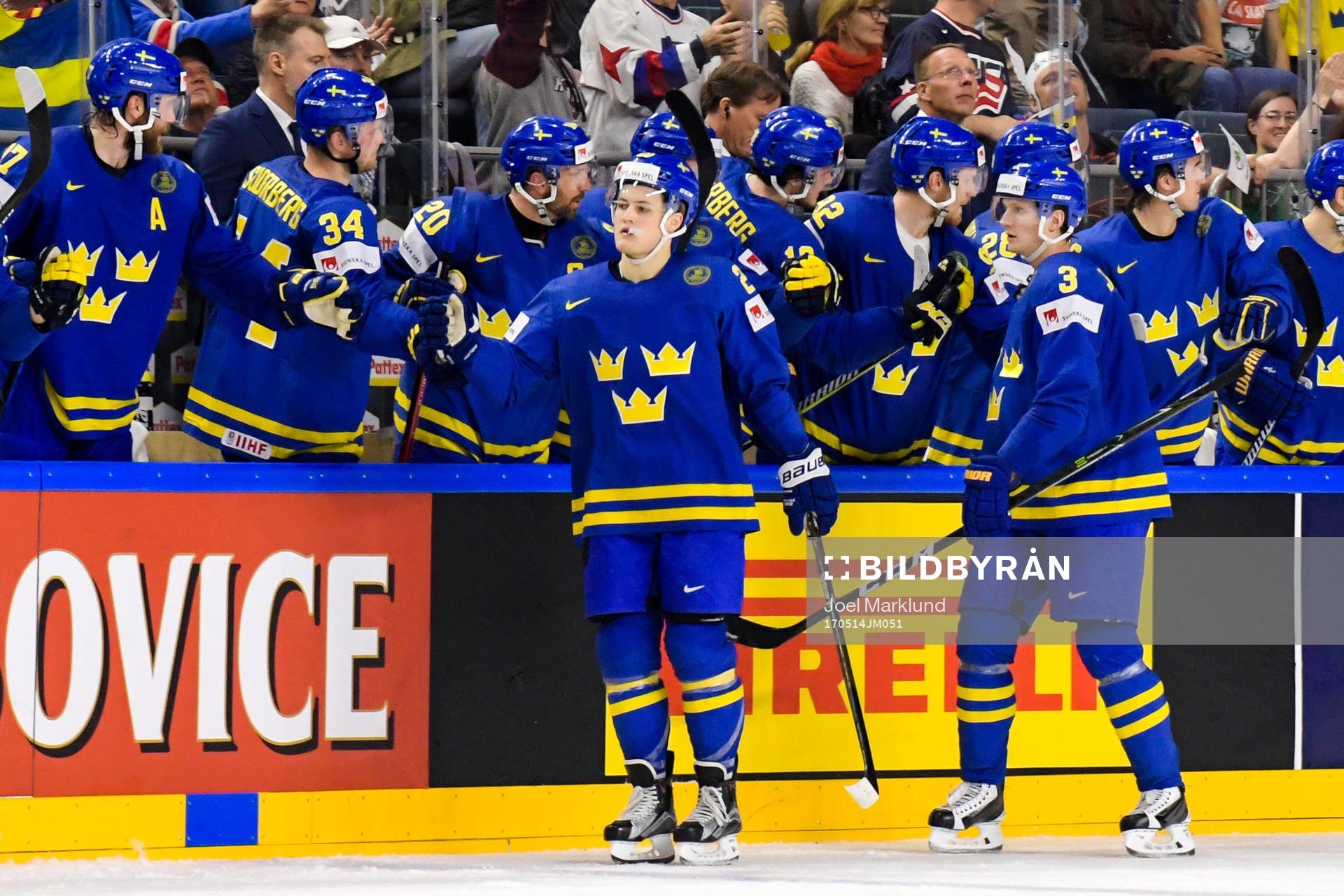 Sveriges William Nylander , John Klingberg , Nicklas
