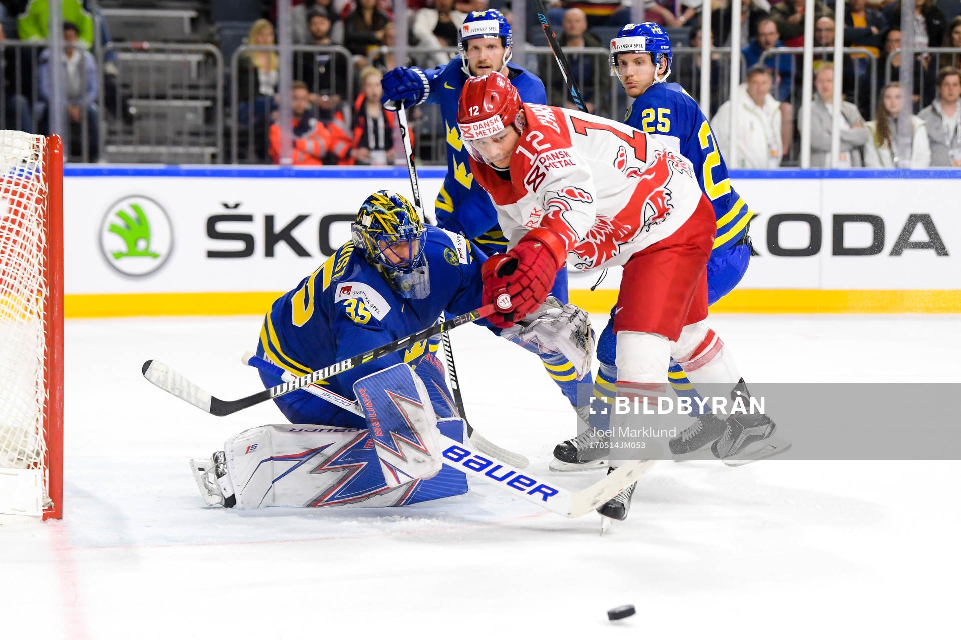 Sveriges målvakt Henrik Lundqvist, Alexander Edler och