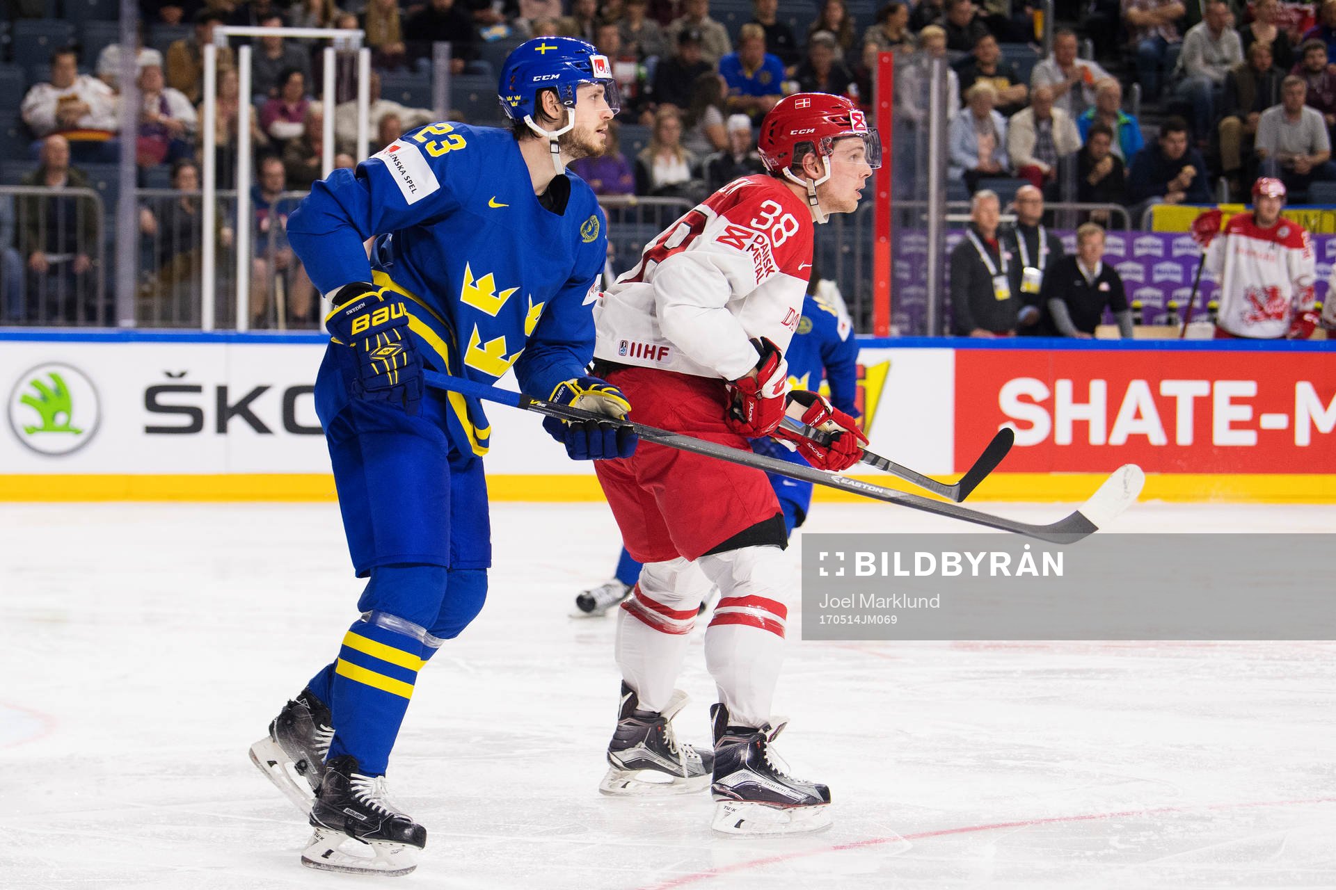 Sveriges Oliver Ekman Larsson och Danmarks Morten Poulsen
