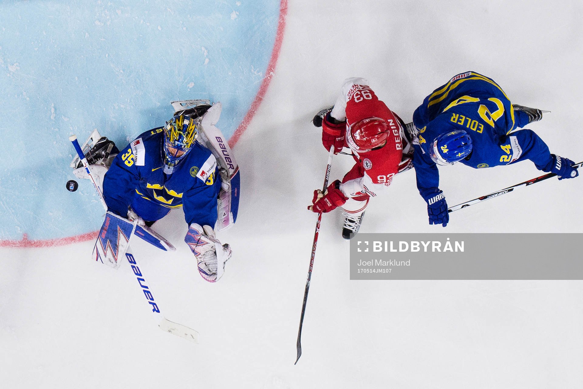 Sveriges målvakt Henrik Lundqvist och Alexander Edler