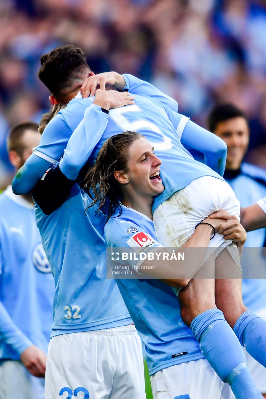 Malmö FFs Pawel Cibicki och Erdal Rakip  jublar