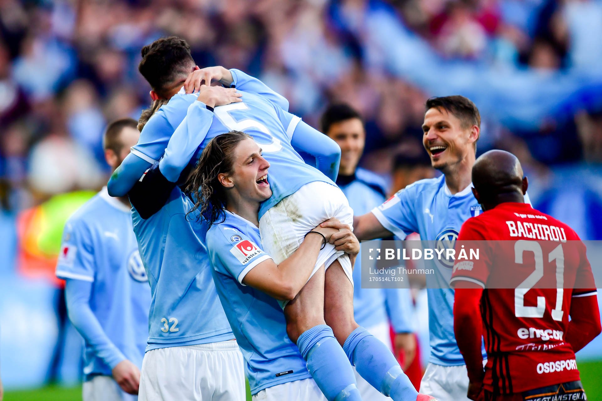 Malmö FFs Pawel Cibicki och Erdal Rakip  jublar