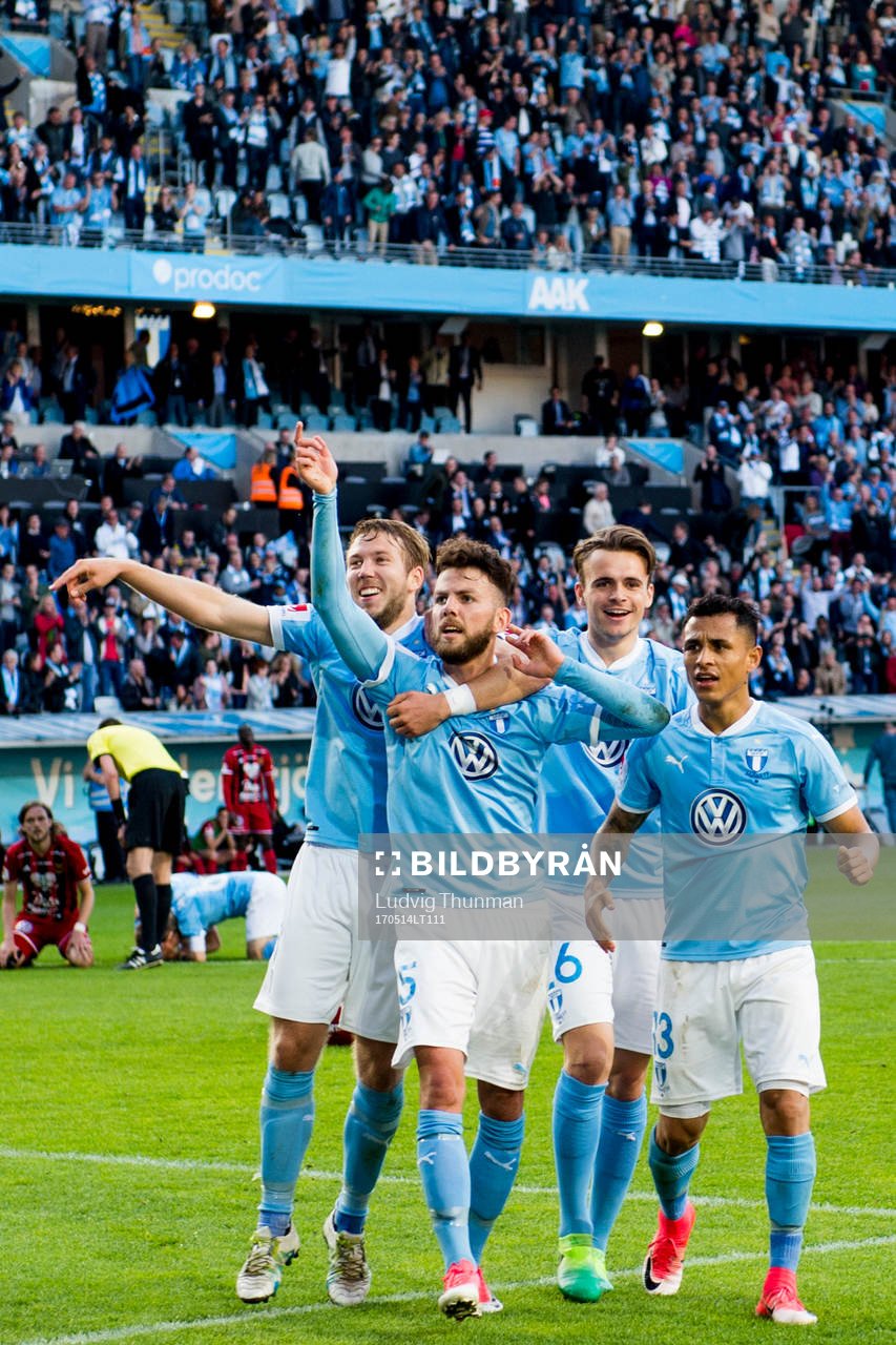 Malmö FFs Anton Tinnerholm, Andreas Vindheim, Yoshimar