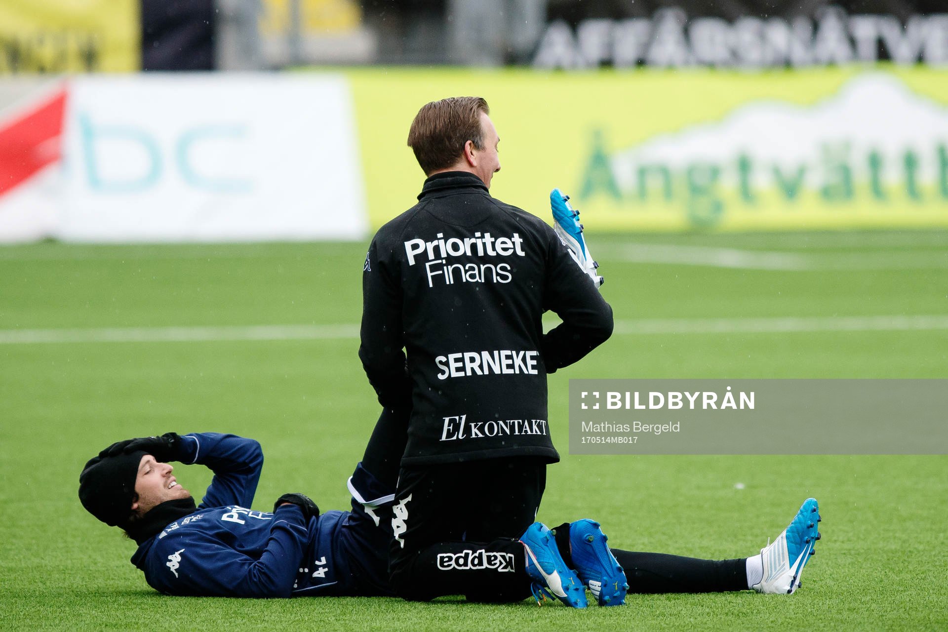 Fysio Roland Kaldus och Mikkel Diskerud