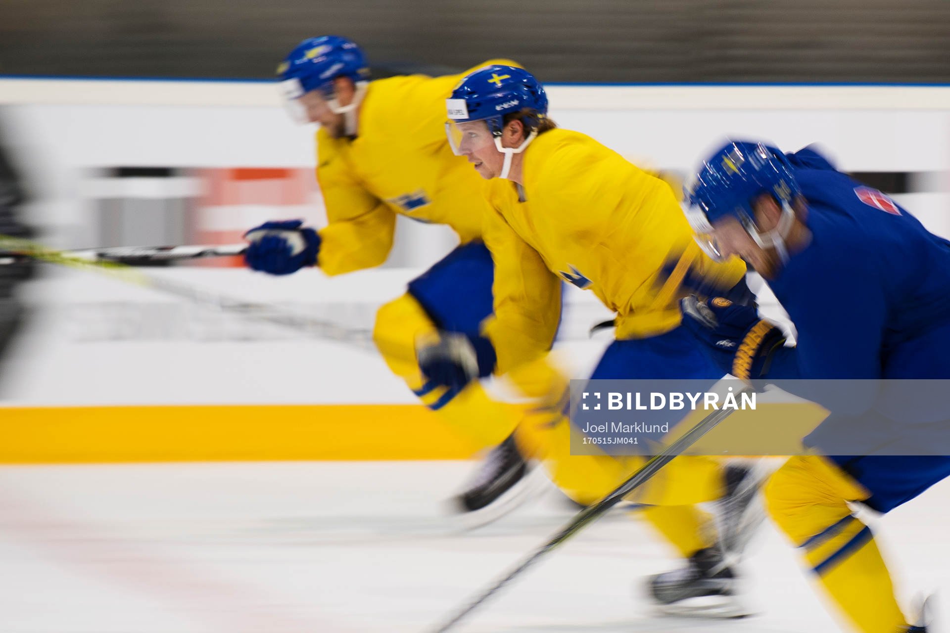 Nicklas Bäckström på Sveriges ishockeylandslags träning
