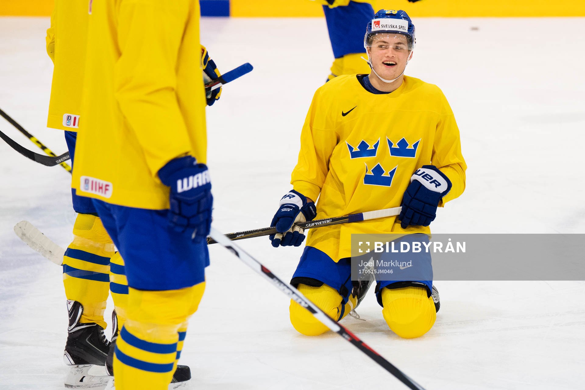 William Nylander på Sveriges ishockeylandslags träning