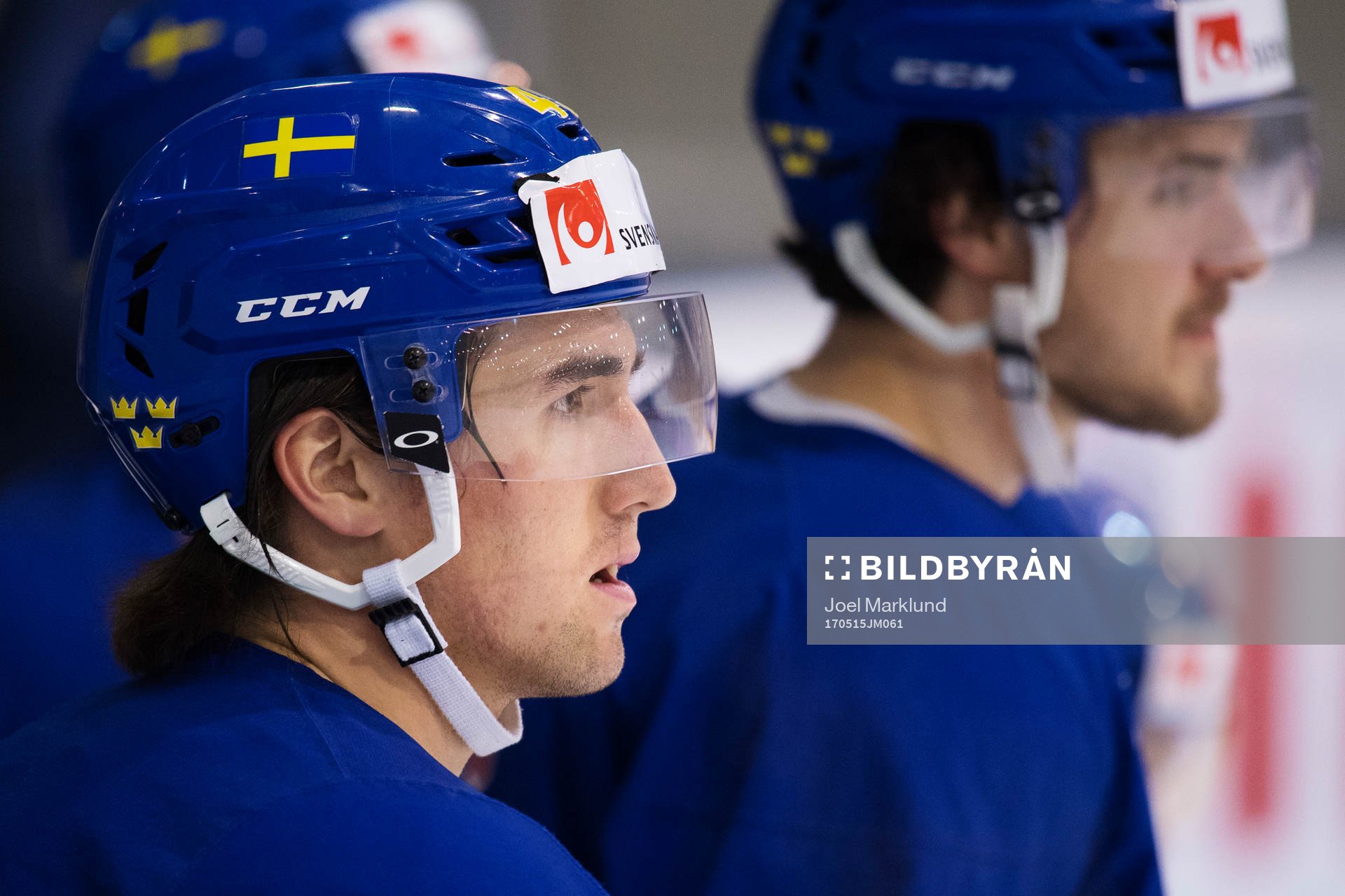 Victor Rask på Sveriges ishockeylandslags träning