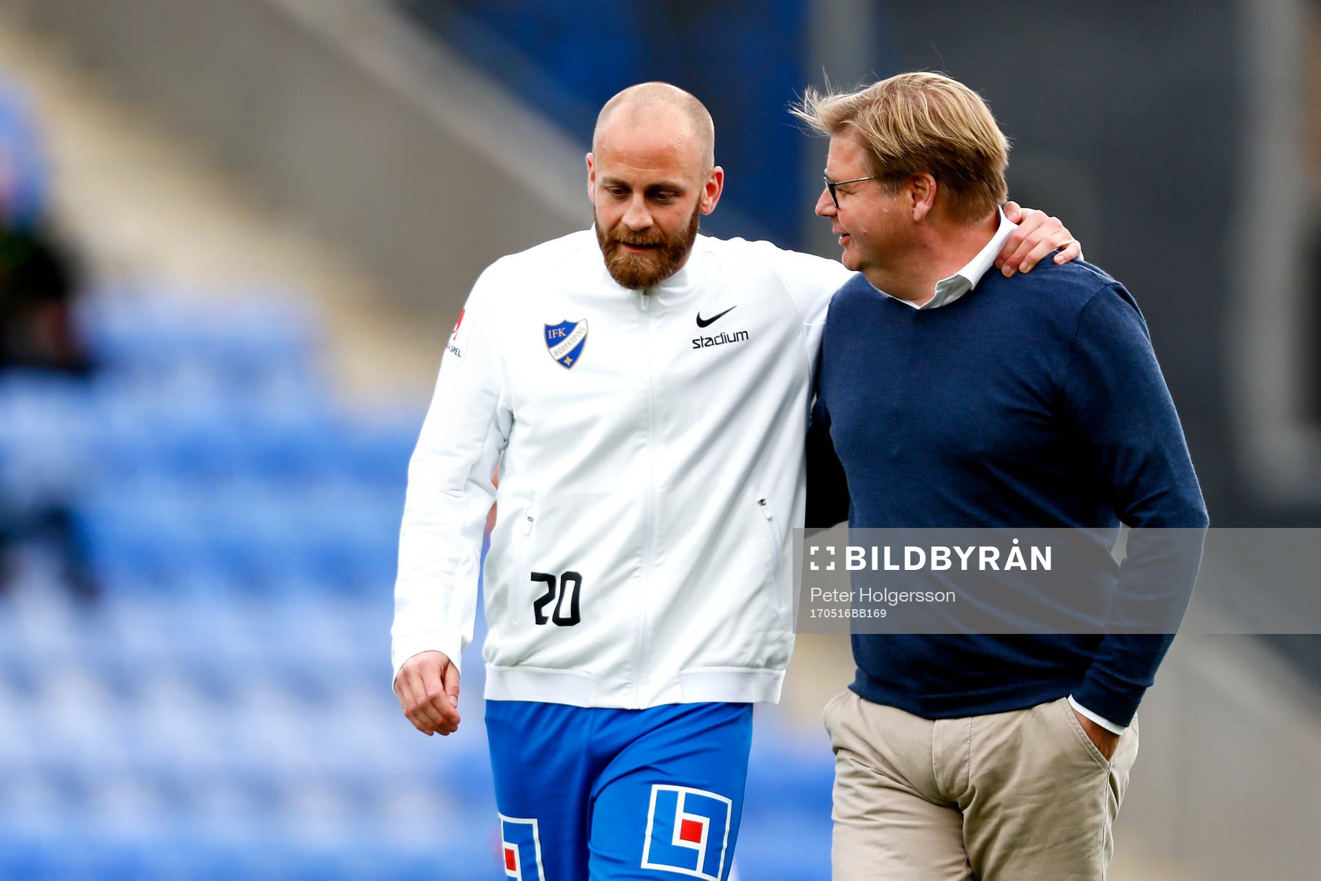 Norrköpings Daniel Sjölund och Kalmars tränare Peter
