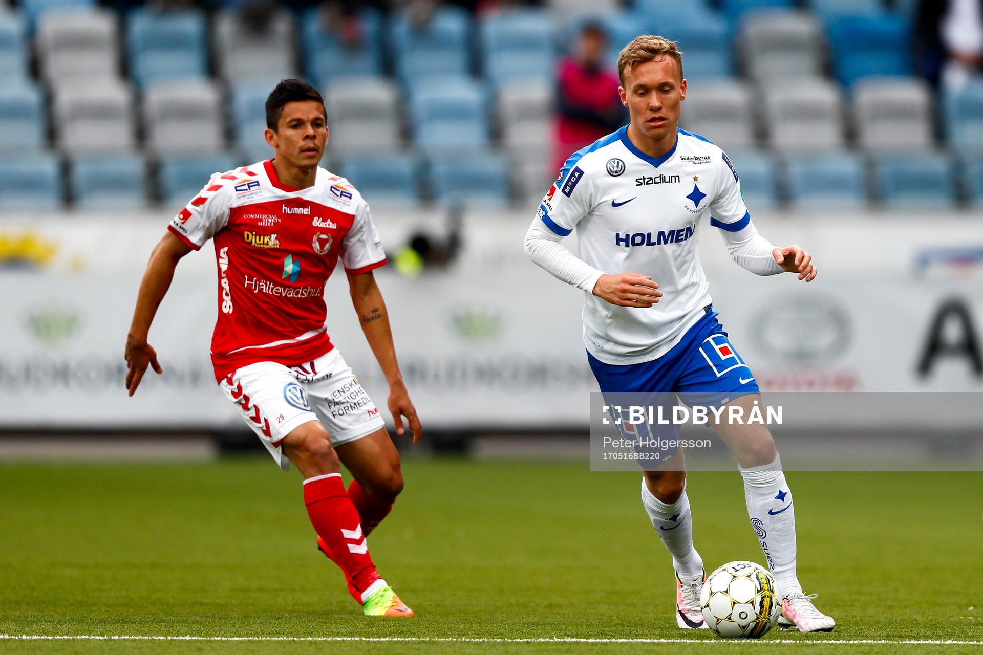 Norrköpings Gudmundur Thorarinsson och Kalmars Romário