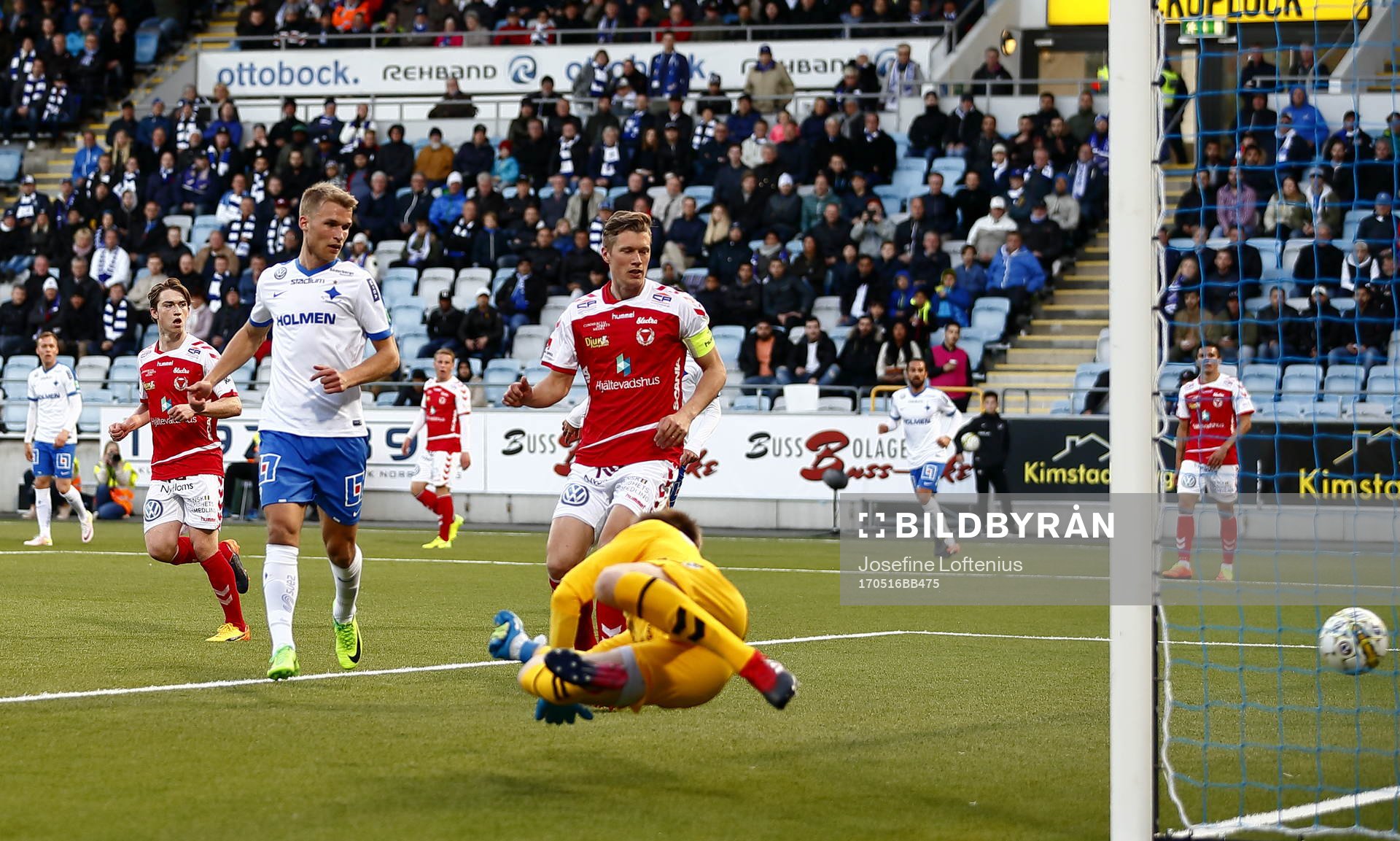 Mål 2-0 av Norrköpings Nicklas Bärkroth (utanför bild)