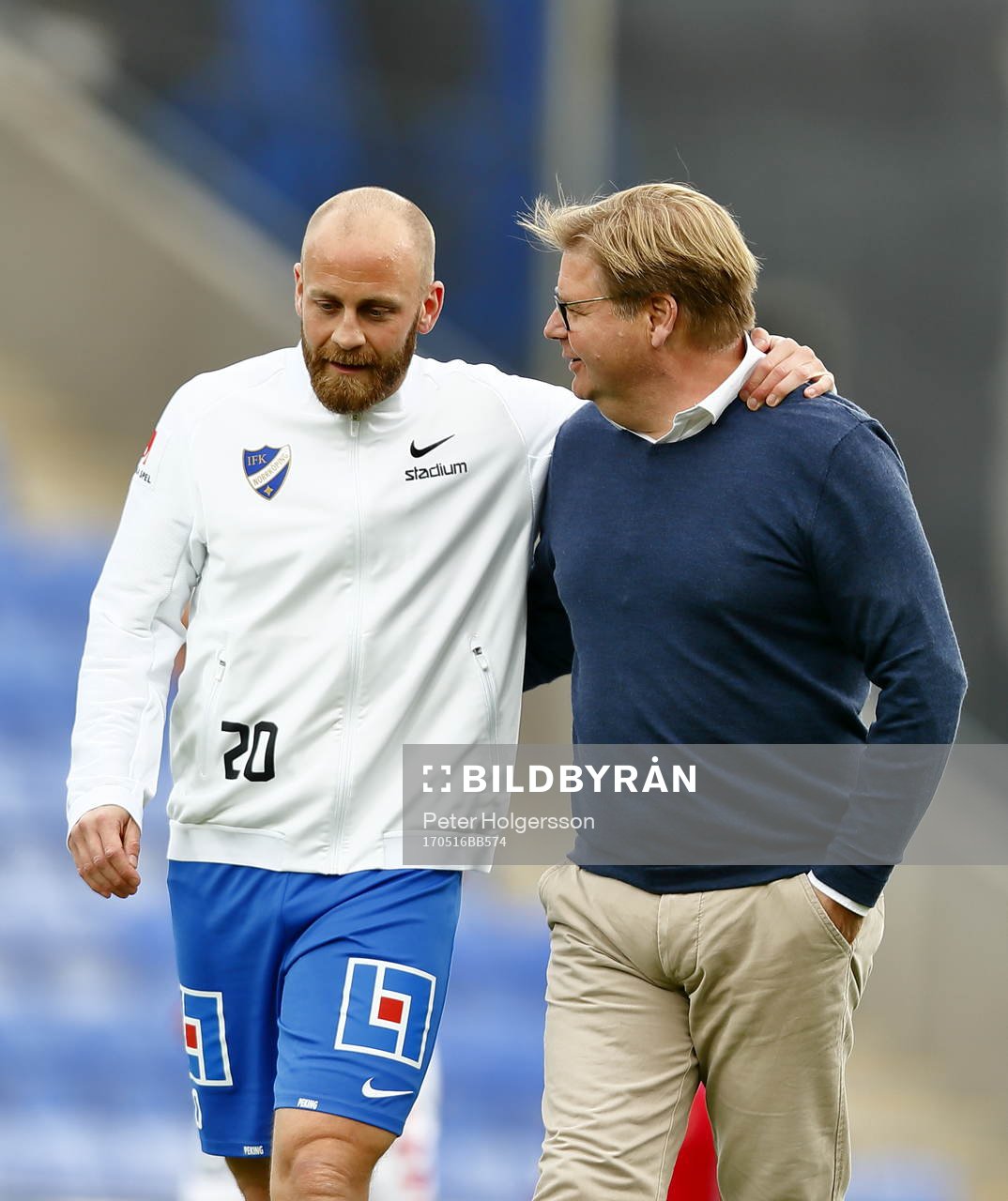Norrköpings Daniel Sjölund och Kalmars tränare Peter