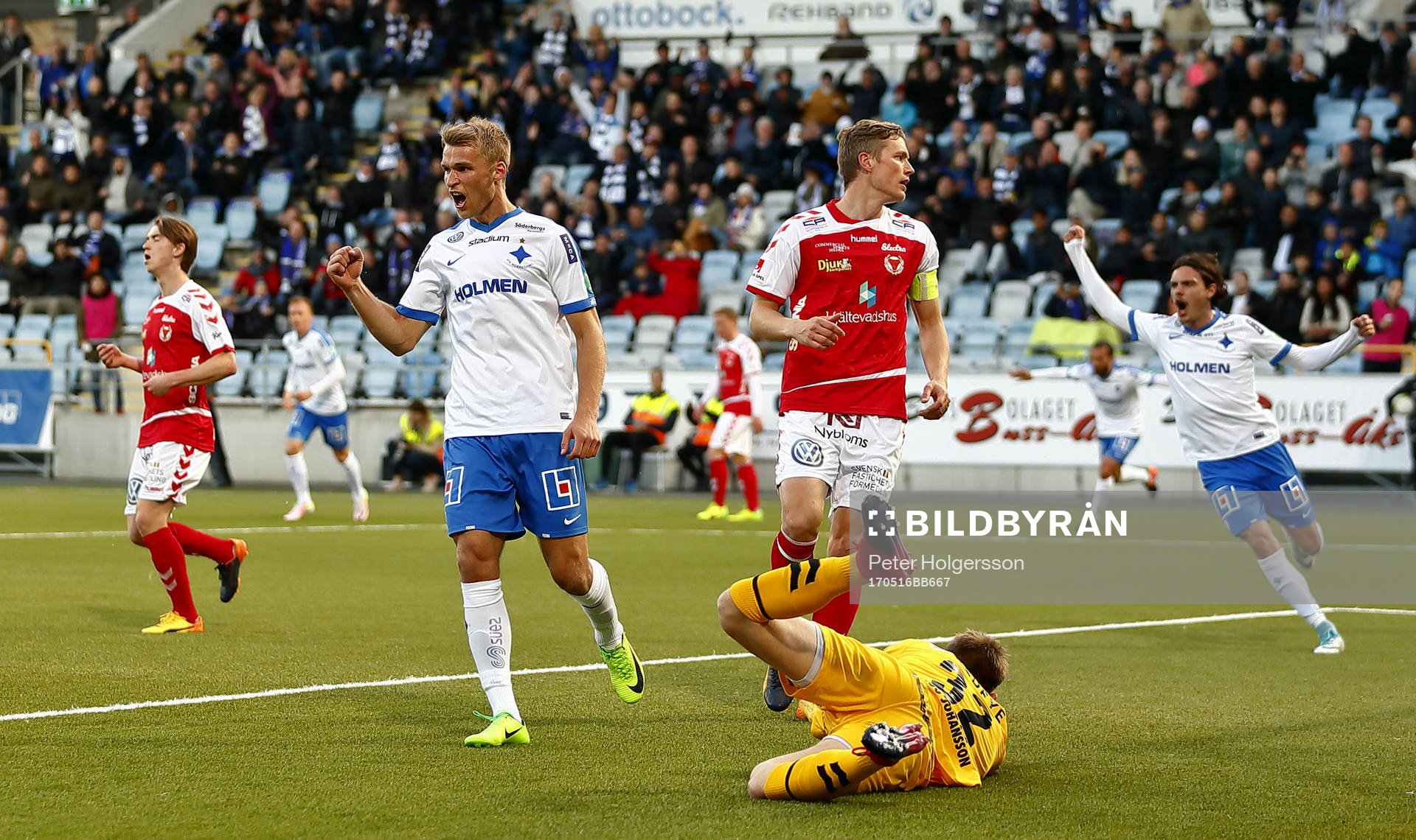 Norrköpings Sebastian Andersson jublar