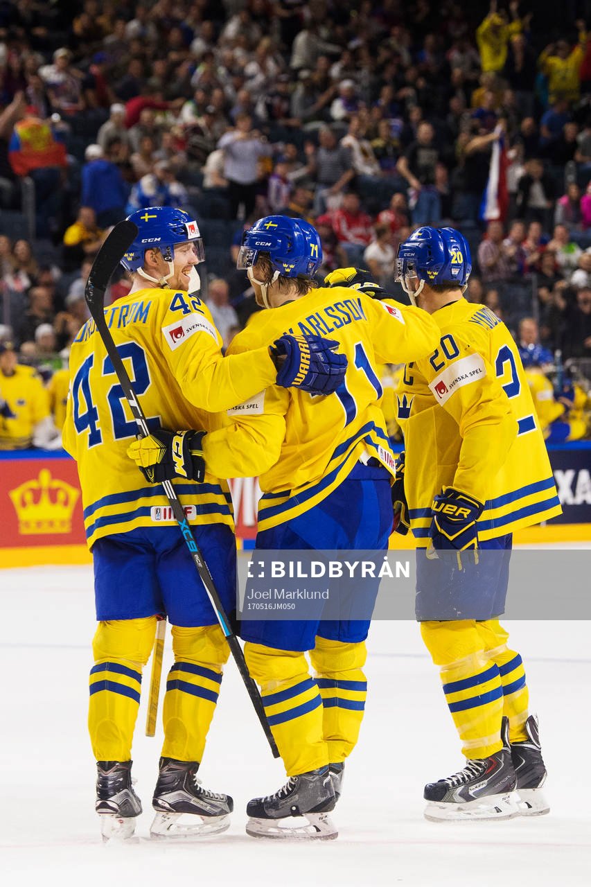 Sveriges Joakim Nordström, William Karlsson och Joel