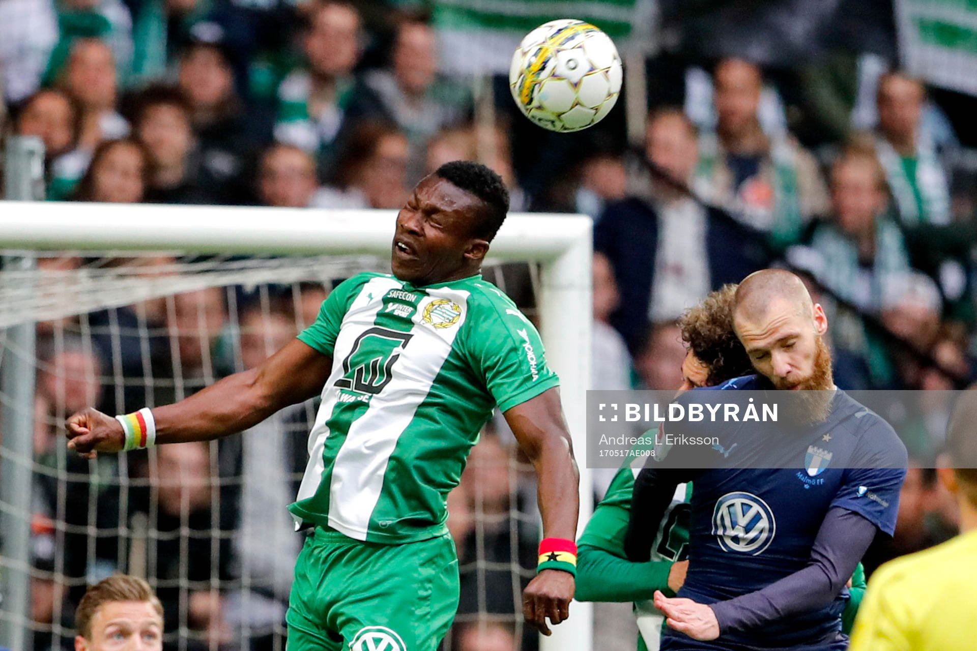 Hammarbys Joseph Aidoo och Malmö FFs Jo Inge Berget