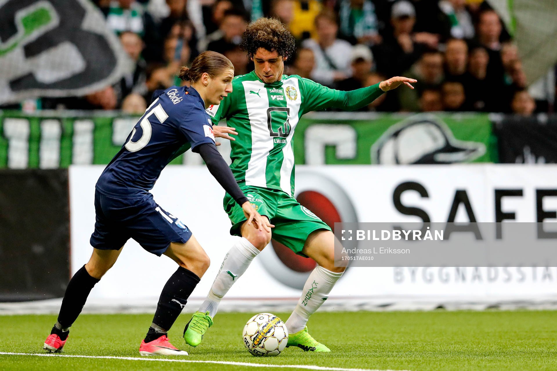 Malmö FFs Pawel Cibicki och Hammarbys Romulo Cabral
