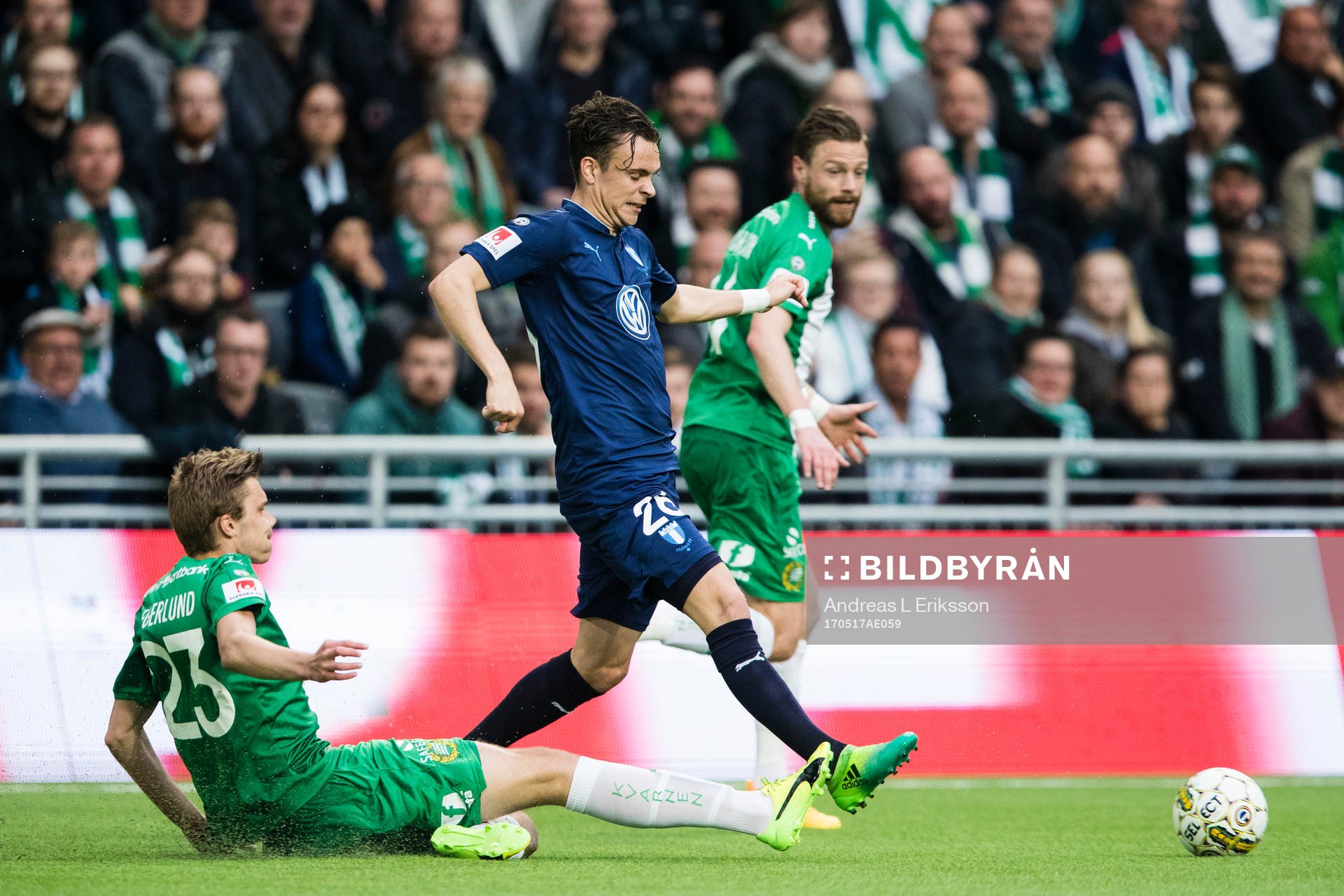 Hammarbys Marcus Degerlund och Malmö FFs Andreas Vindheim