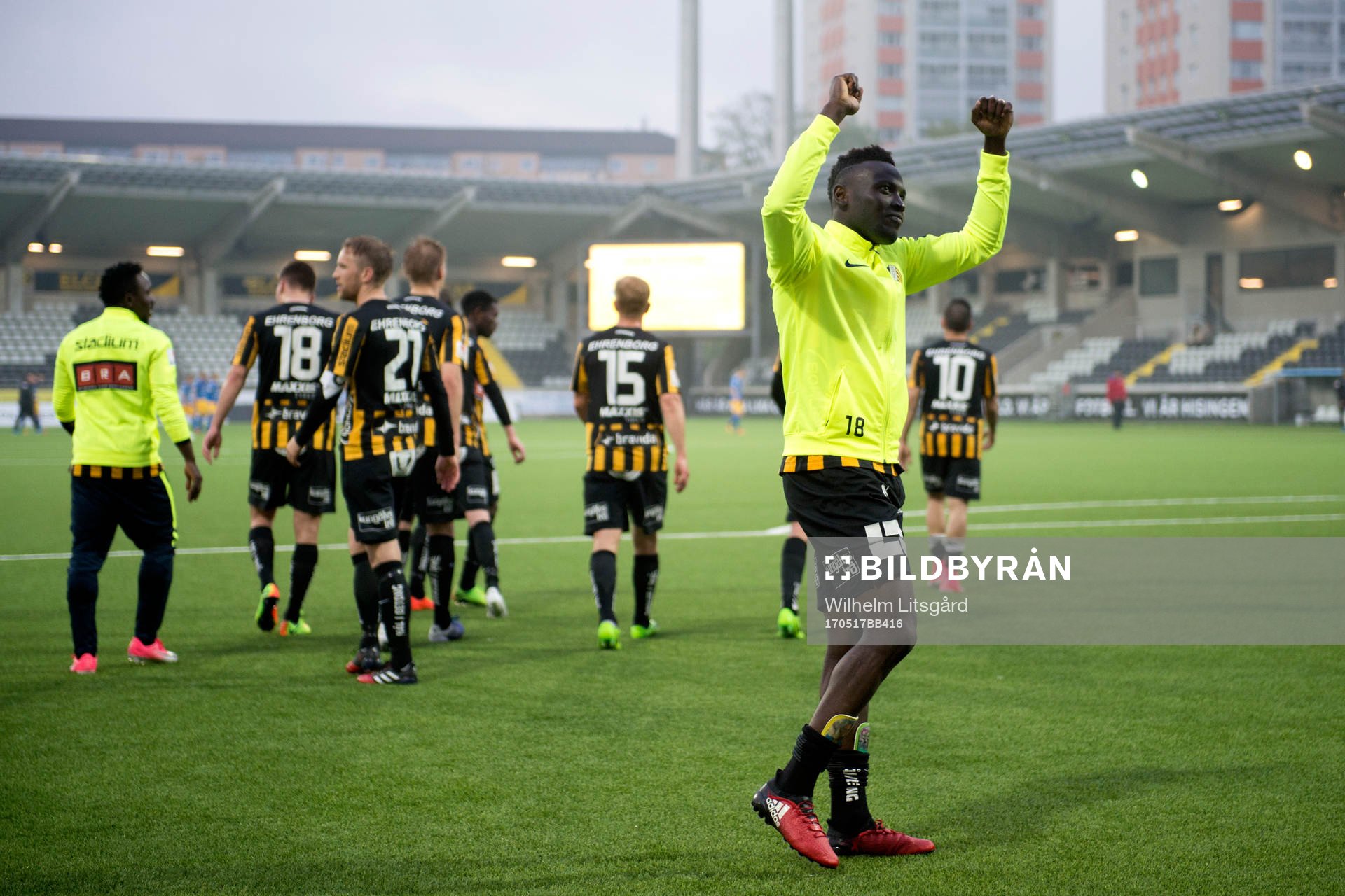 Häckens Alhassan Kamara tackar publiken