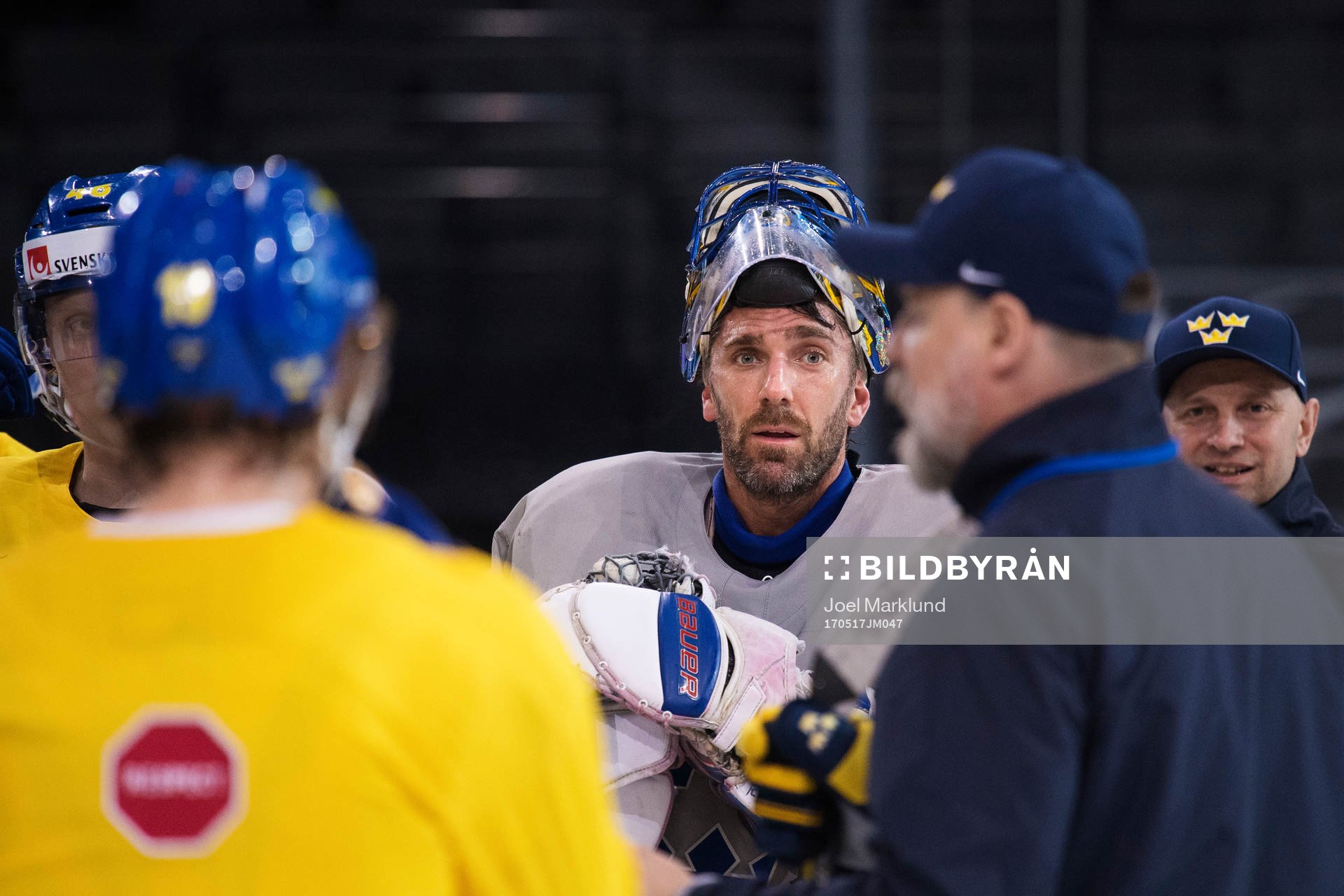 Målvakten Henrik Lundqvist på Sveriges ishockeylandslags