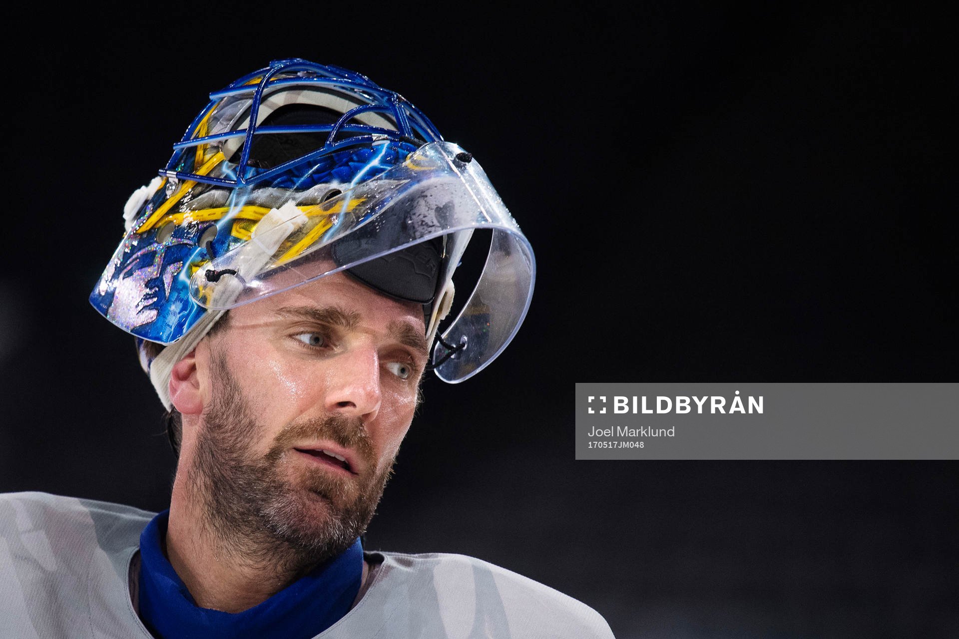 Målvakten Henrik Lundqvist på Sveriges ishockeylandslags