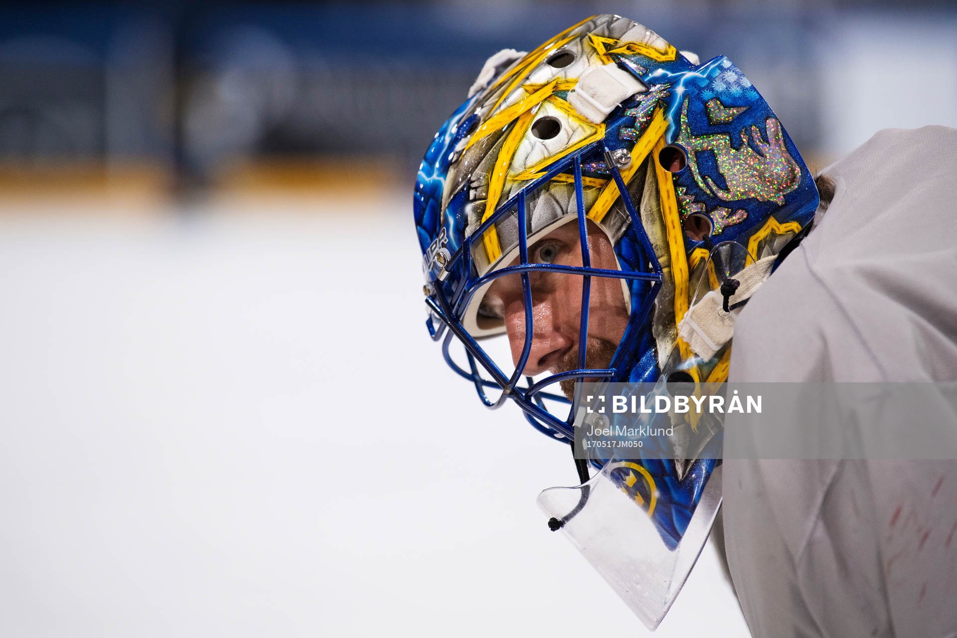 Målvakten Henrik Lundqvist på Sveriges ishockeylandslags