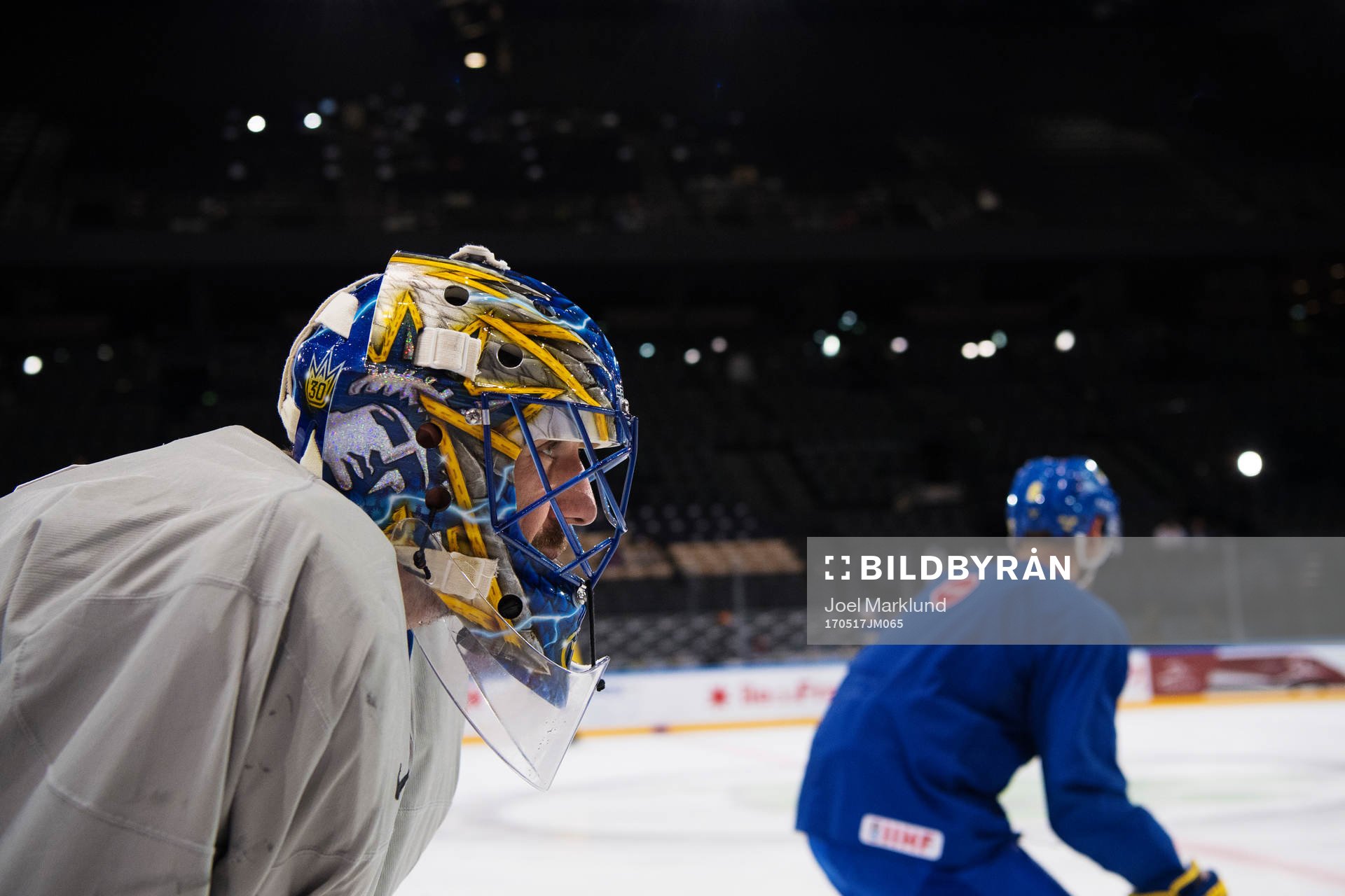 Målvakten Henrik Lundqvist på Sveriges ishockeylandslags