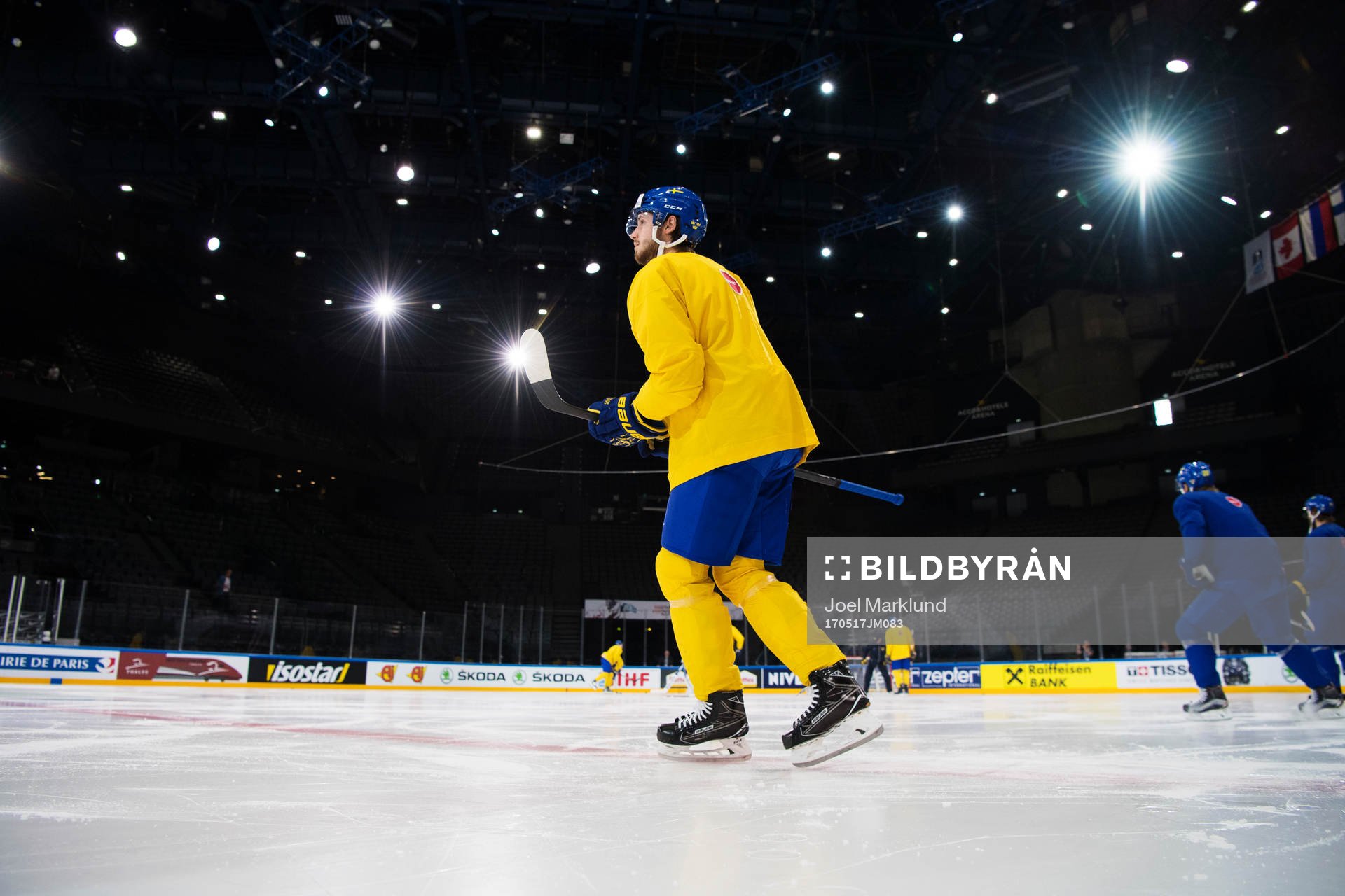 Oliver Ekman Larsson på Sveriges ishockeylandslags träning