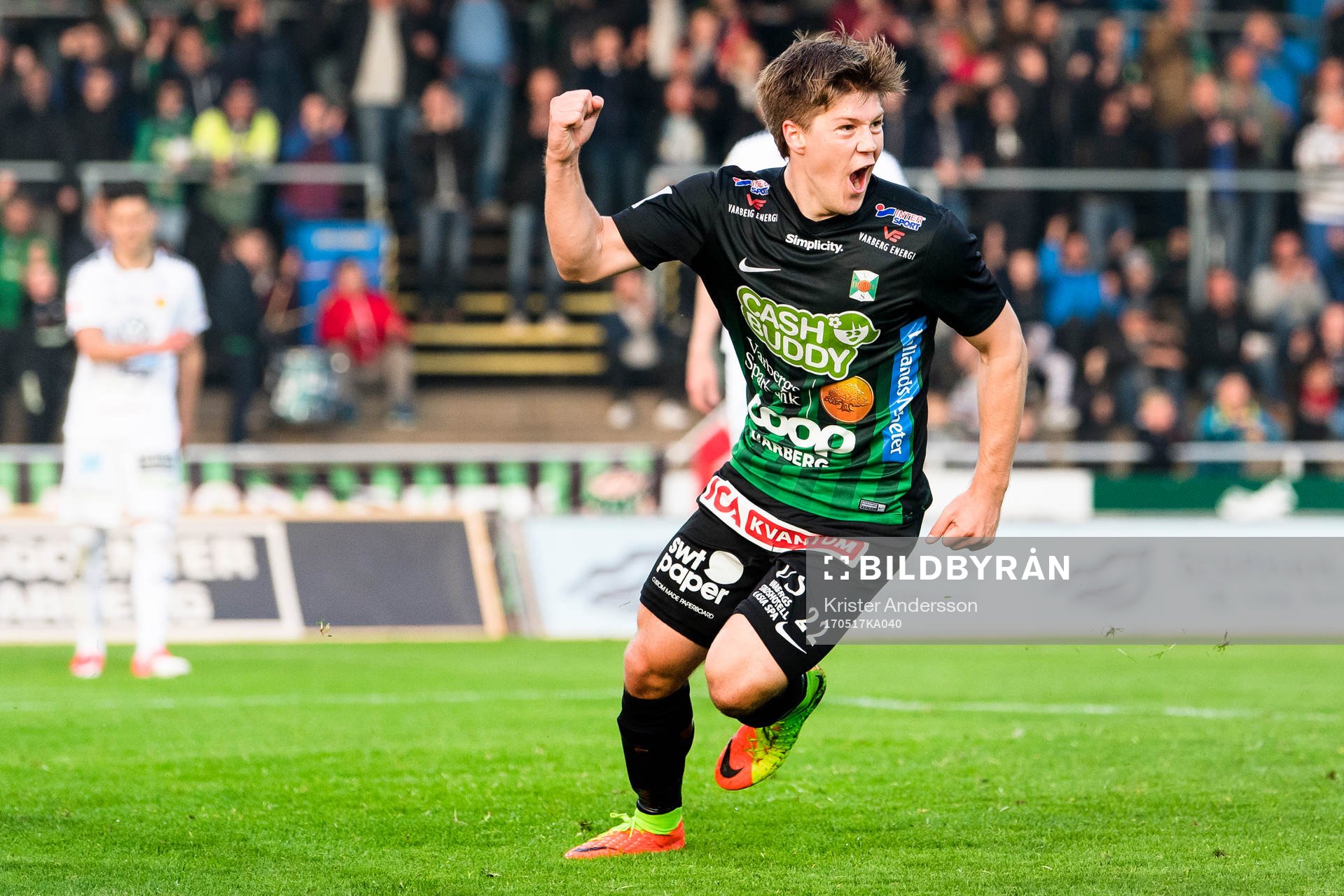 Varbergs Joel Palmqvist jublar