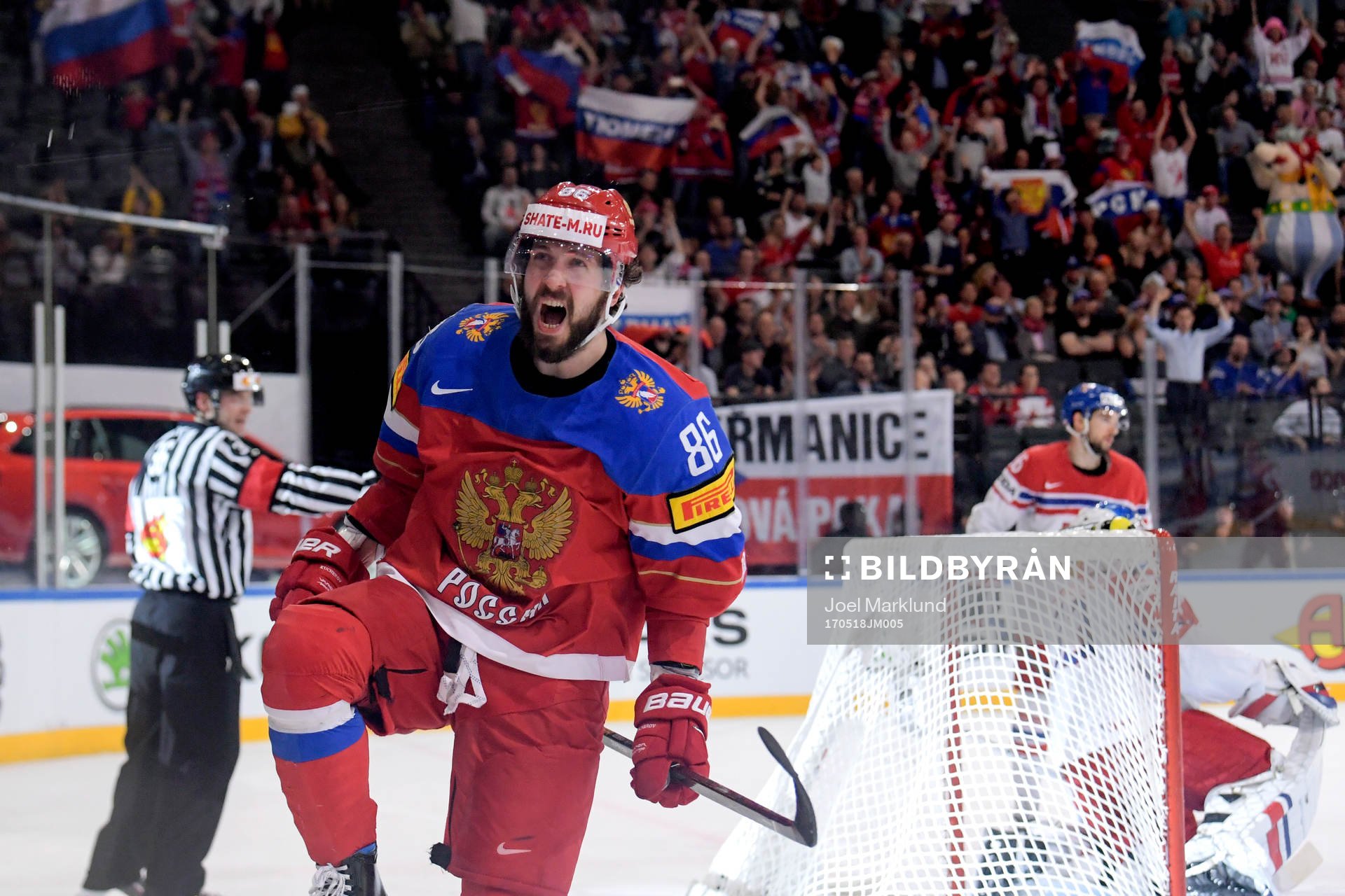 Rysslands Nikita Kucherov jublar