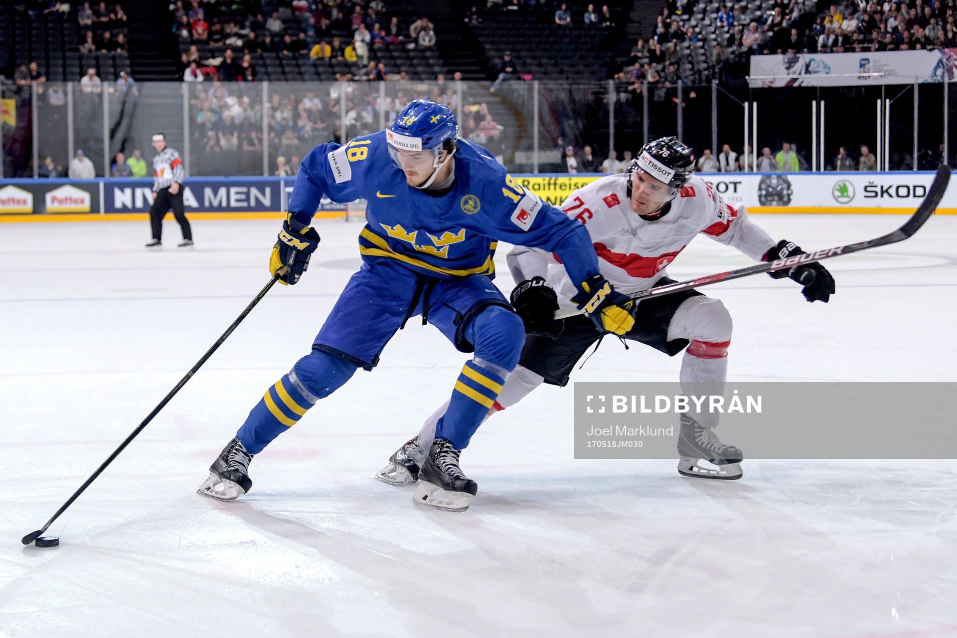 Sveriges Dennis Everberg och Schweiz Joel Genazzi