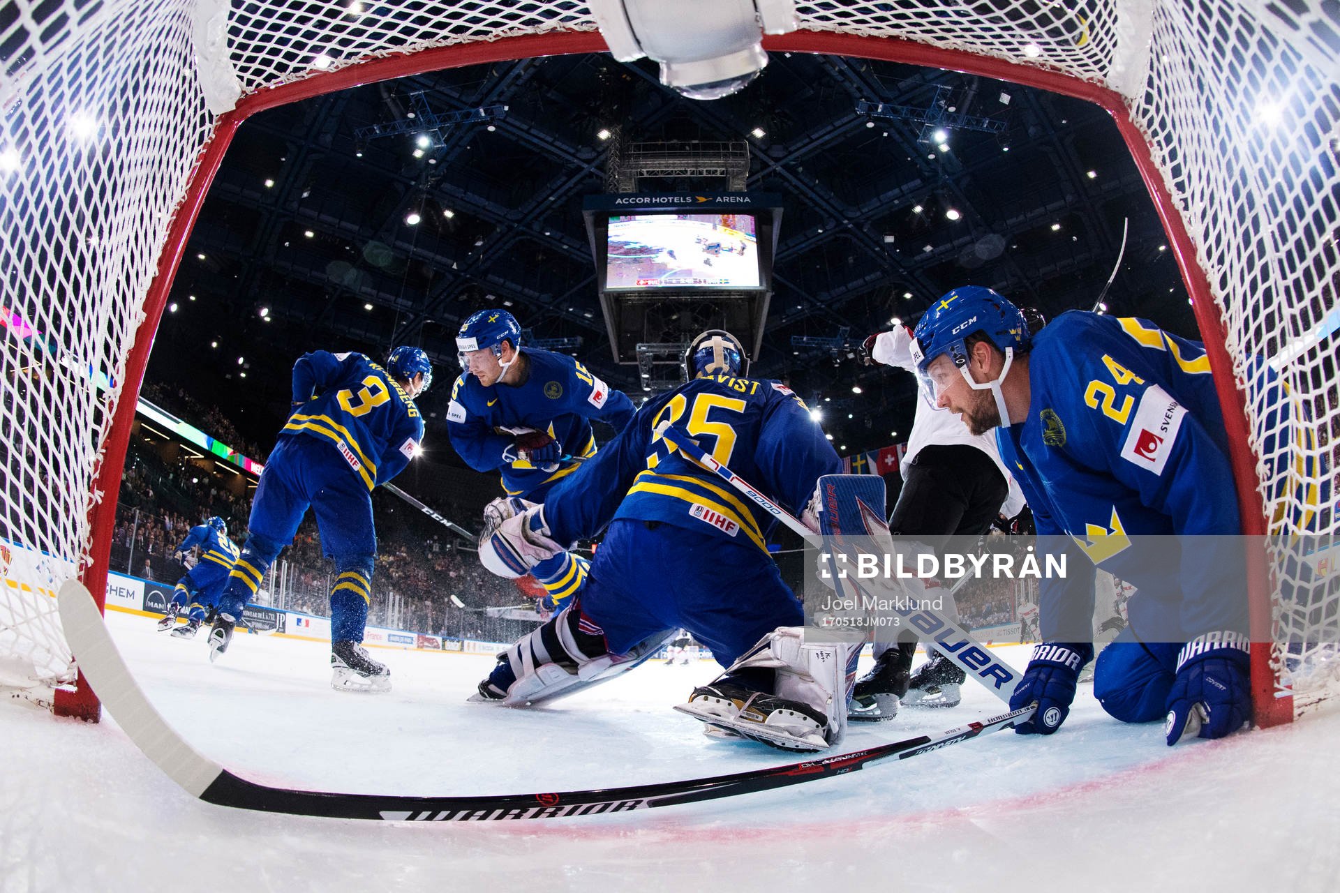 Sveriges John Klingberg, målvakt Henrik Lundqvist, Oscar