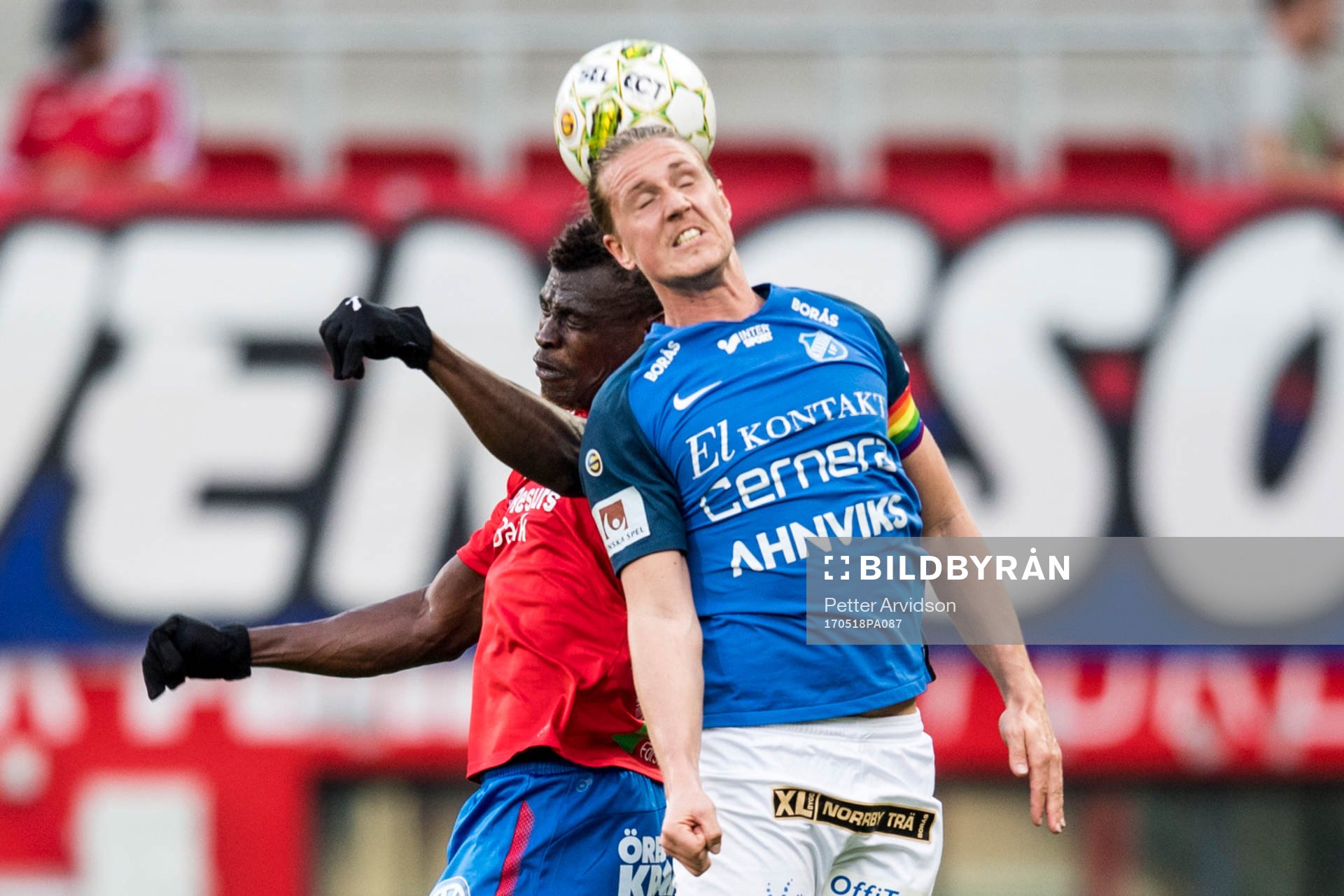 Helsingborgs Edwin Gyimah och Norrbys Marcus Översjö