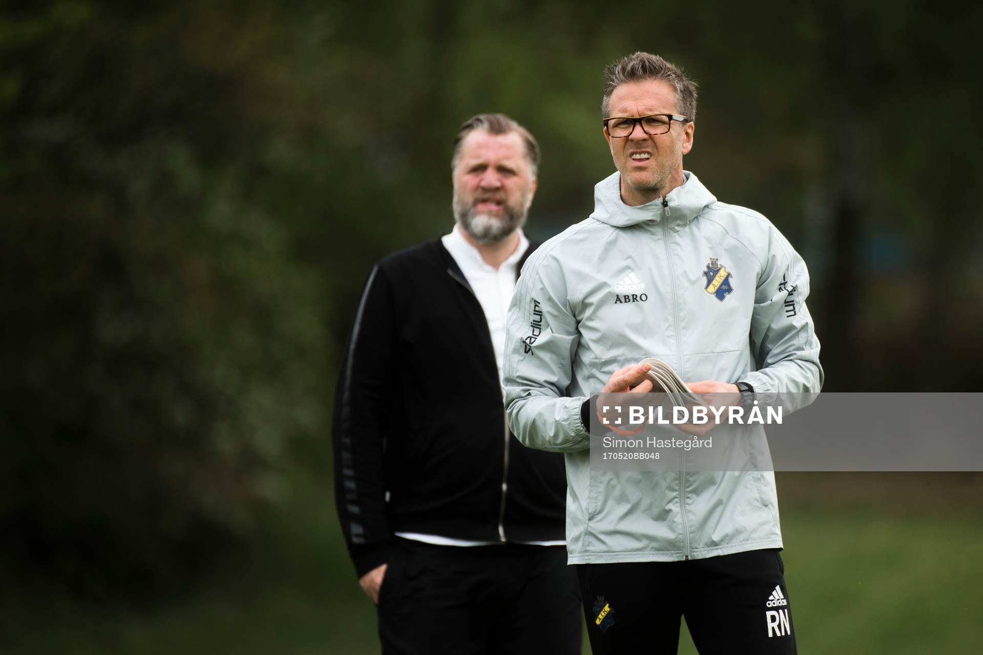 Björn Wesström, sportchef AIK, och tränare Rikard Norling