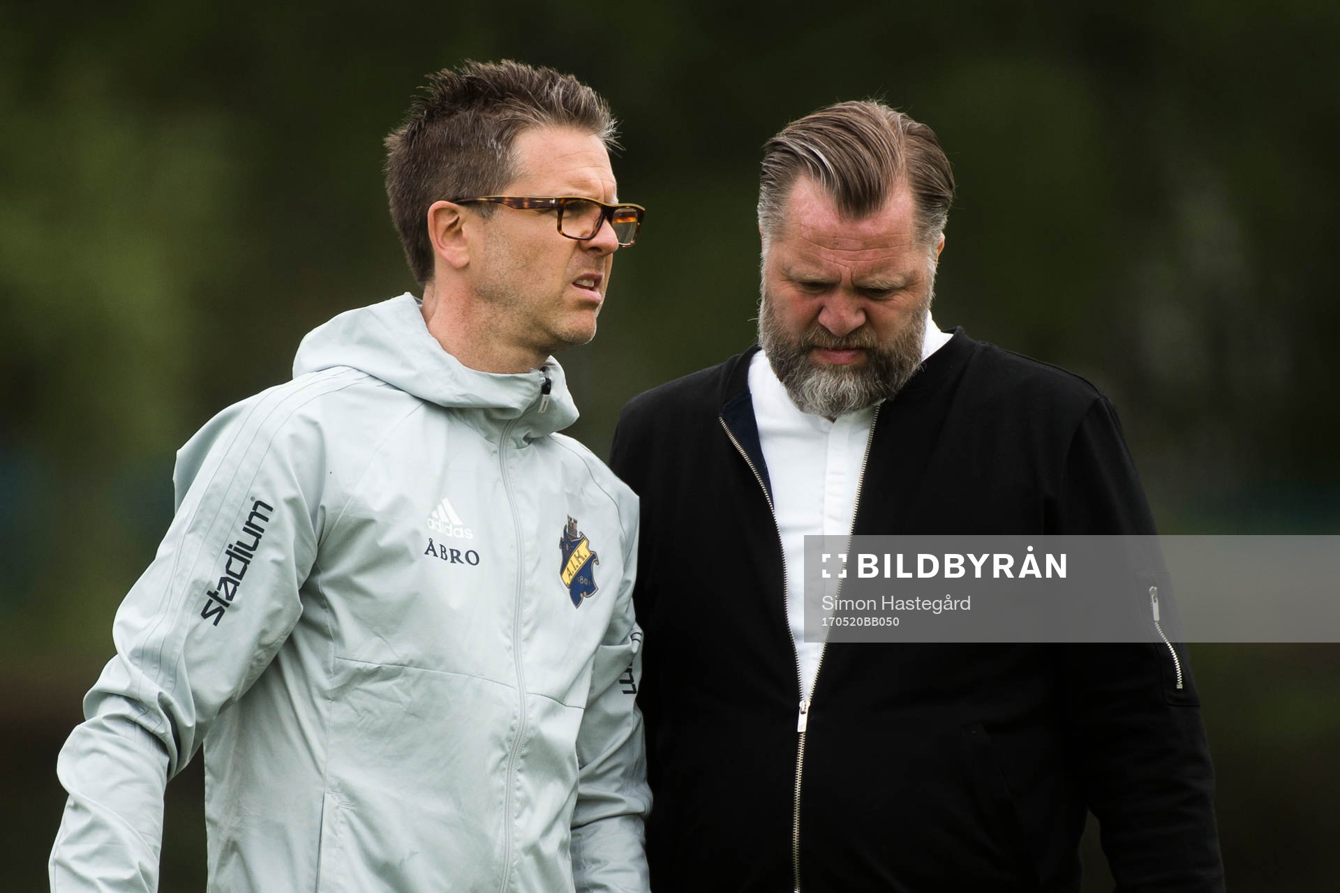 Björn Wesström, sportchef AIK, och tränare Rikard Norling