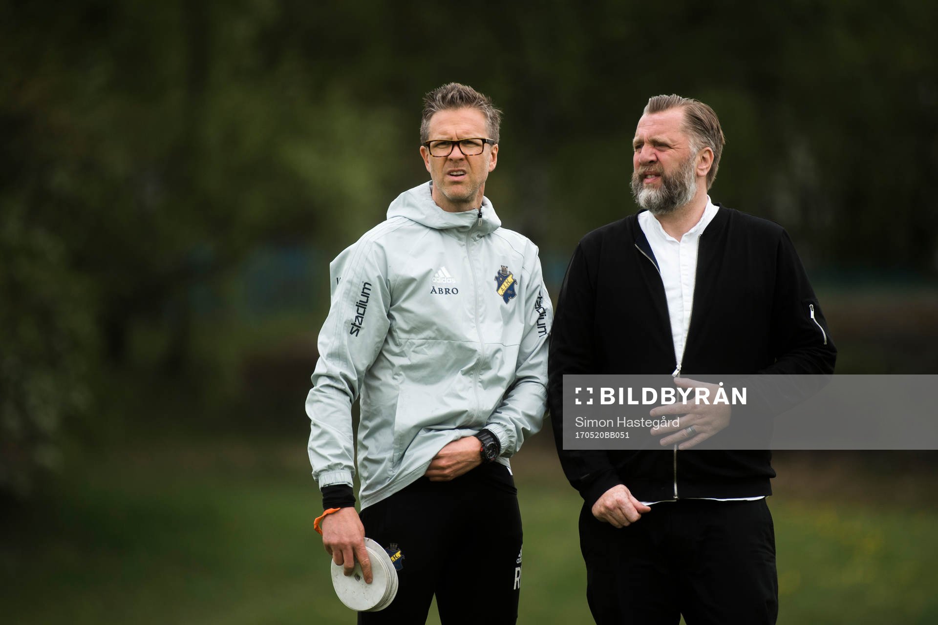 Björn Wesström, sportchef AIK, och tränare Rikard Norling