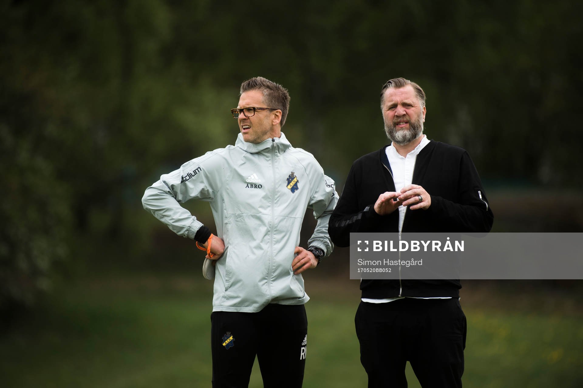 Björn Wesström, sportchef AIK, och tränare Rikard Norling