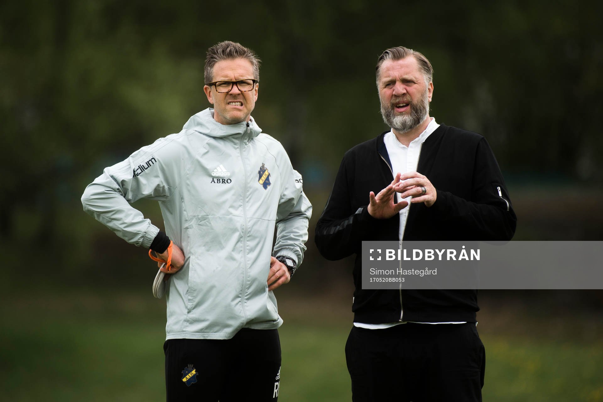 Björn Wesström, sportchef AIK, och tränare Rikard Norling