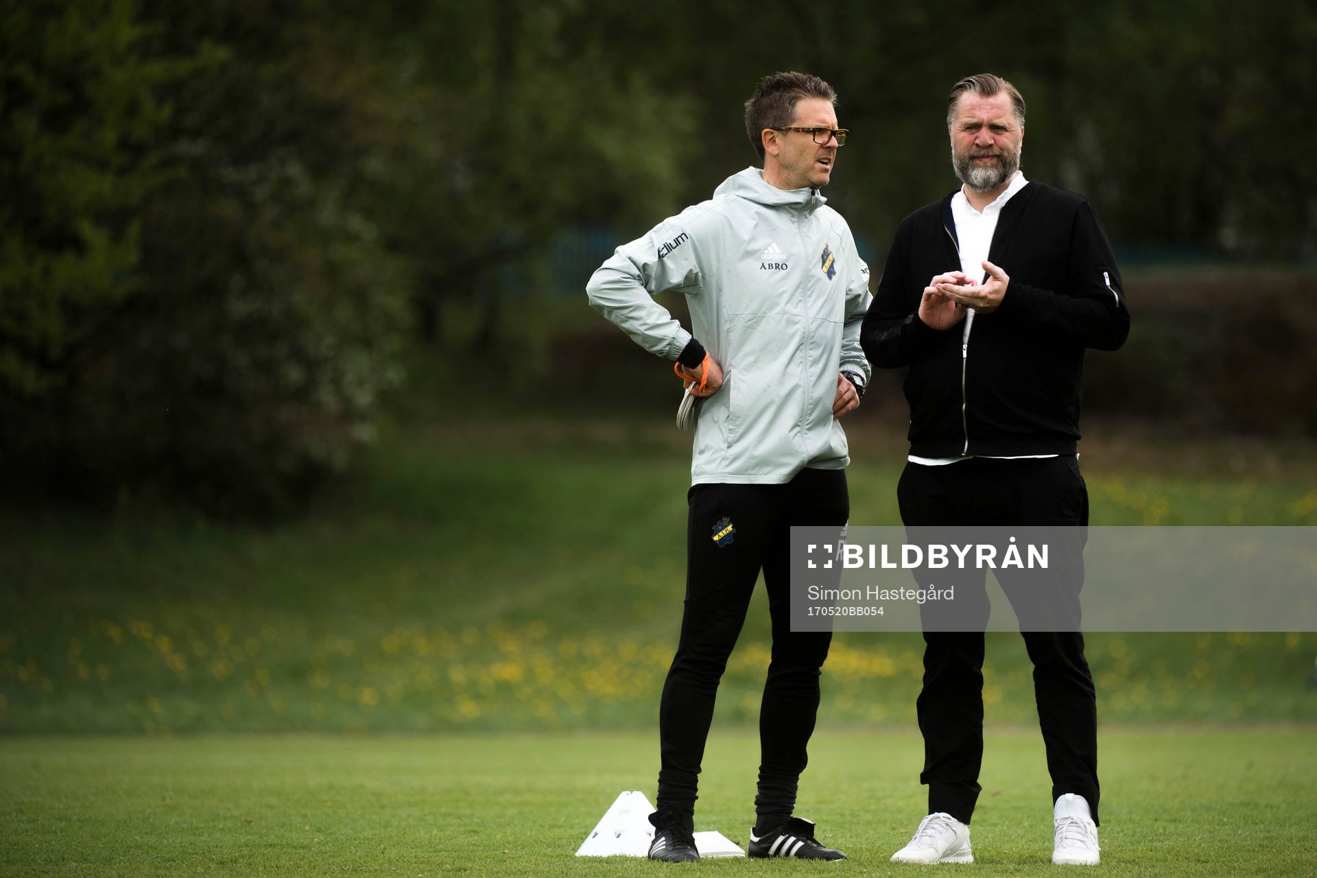 Björn Wesström, sportchef AIK, och tränare Rikard Norling