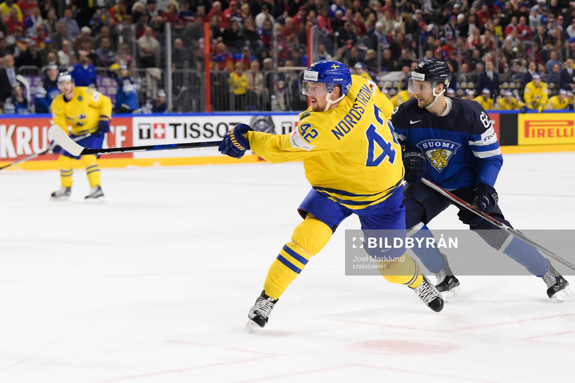 Sveriges Joakim Nordström gör 4-1 i semifinalen mellan