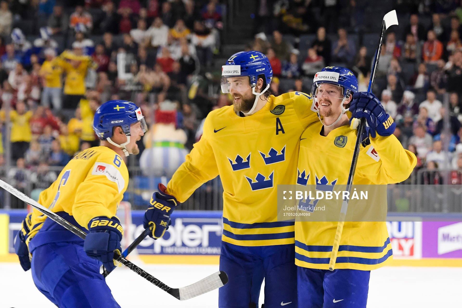 Sveriges Anton Strålman, Victor Hedman och Joakim
