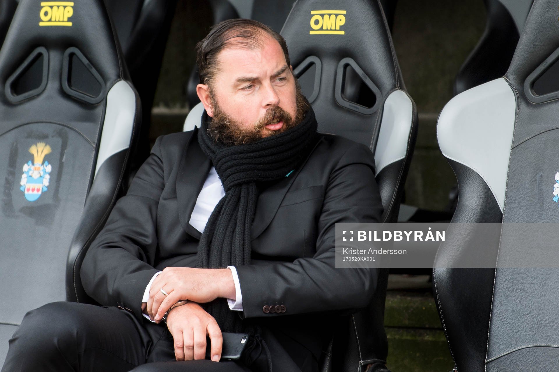 Örebros tränare Alexander Axén före fotbollsmatchen i