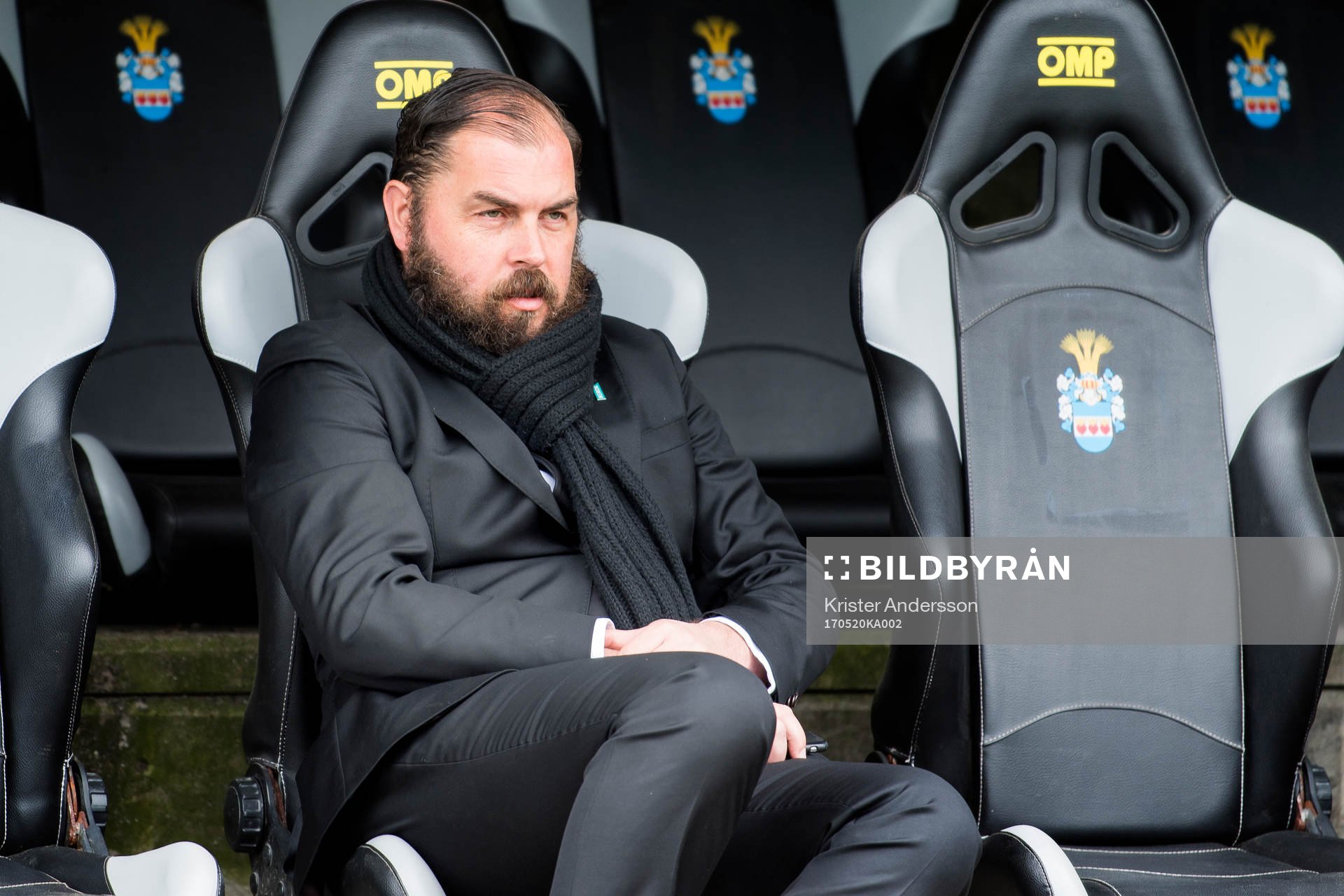 Örebros tränare Alexander Axén före fotbollsmatchen i