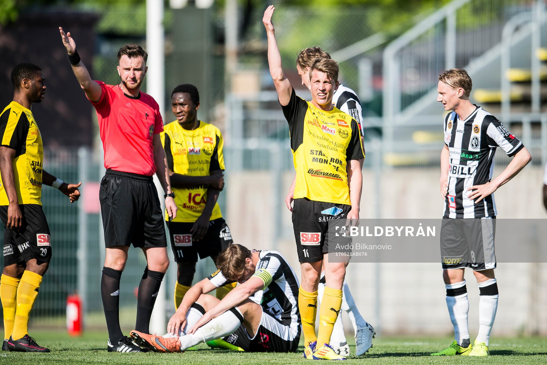 Landskronas Måns Ekvall skadades