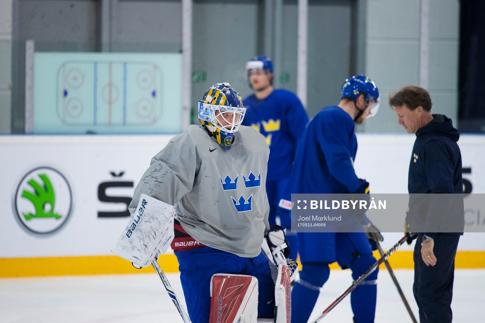 Målvakten Viktor Fasth på Sveriges ishockeylandslags