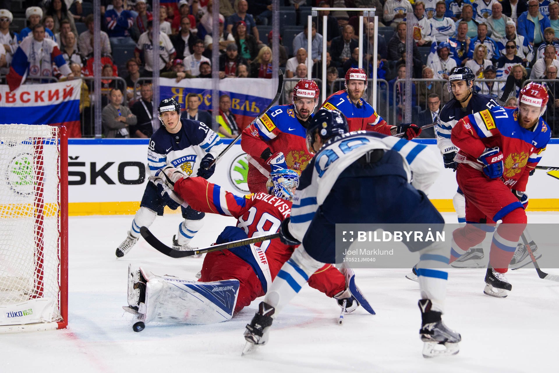Finlands Mikko Rantanen reducerar till 4-1 bakom Rysslands
